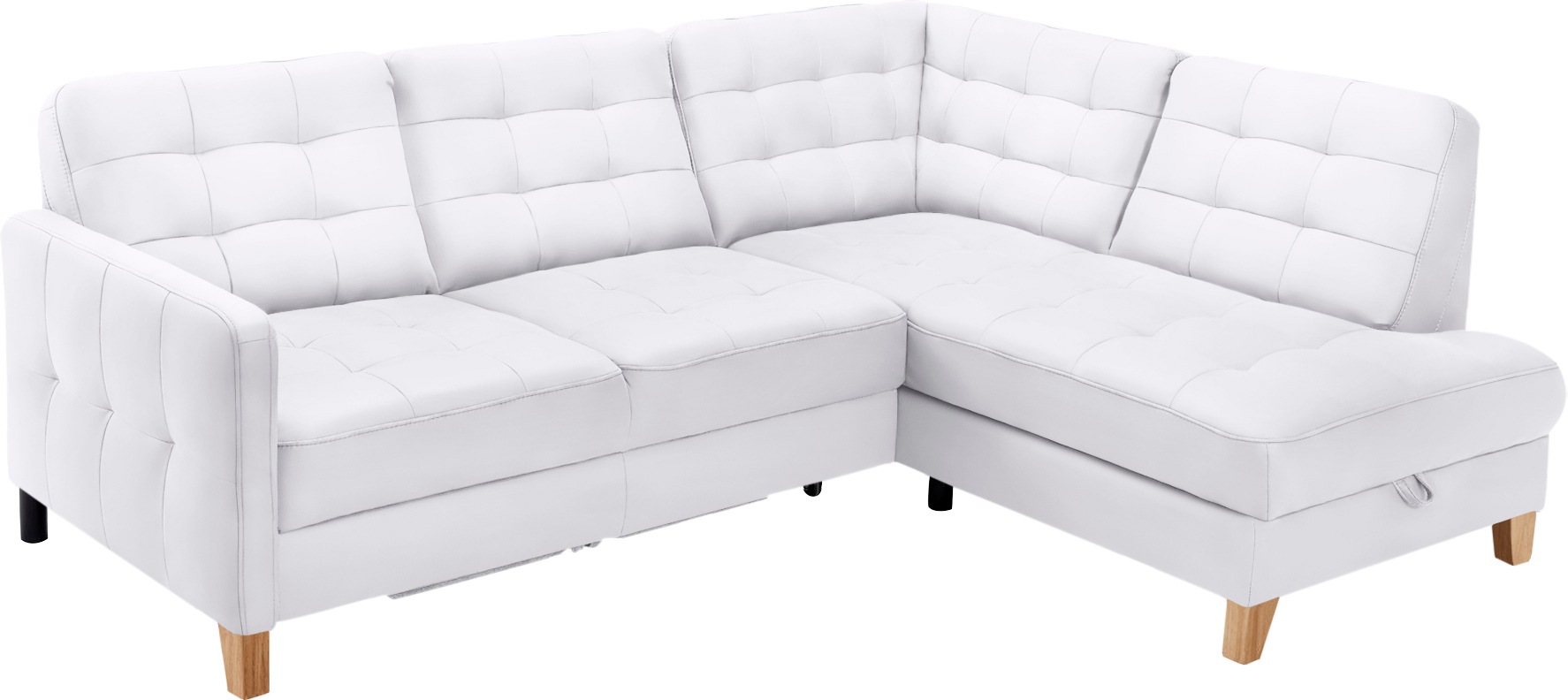 exxpo - sofa fashion Ecksofa »Elio, kompakt und komfortabel, bequem, zeitloses Design, L-Form«, wahlweise mit Bettfunktion und Bettkasten