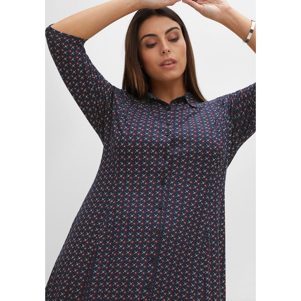 Sheego Jerseykleid »Große Größen«, in Hemdblusen-Stil, leicht elastisch