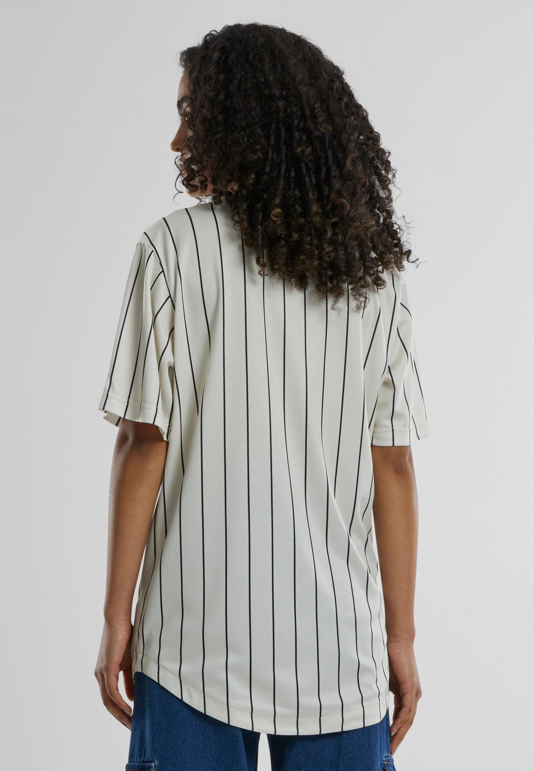 Karl Kani Langarmhemd »Karl Kani KW251-028-1 Varsity Heart Pinstripe Baseball Shirt«