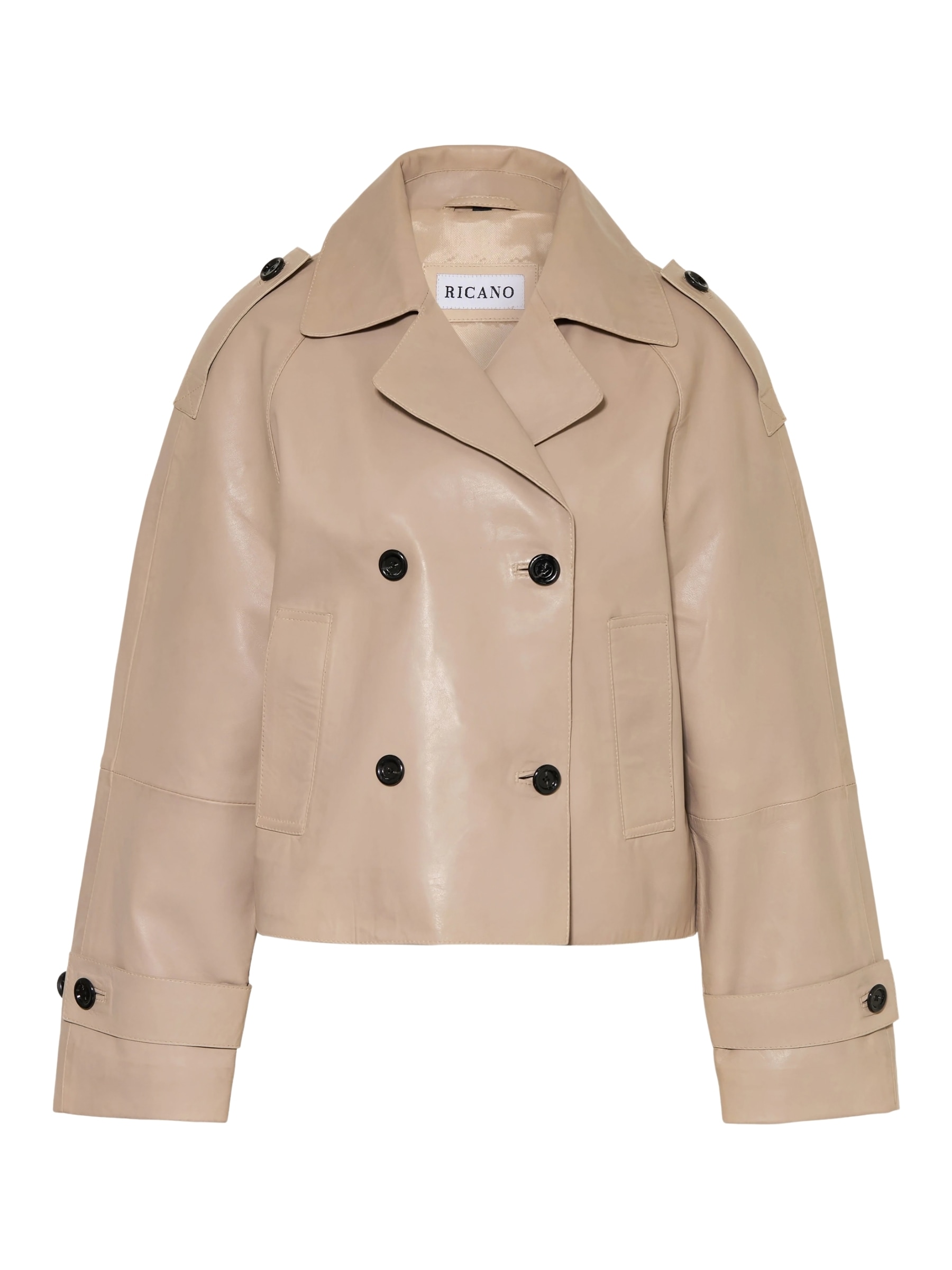 RICANO Lederjacke "Trenchcoat Jacke Yvette" Handgefertigt aus echtem Leder