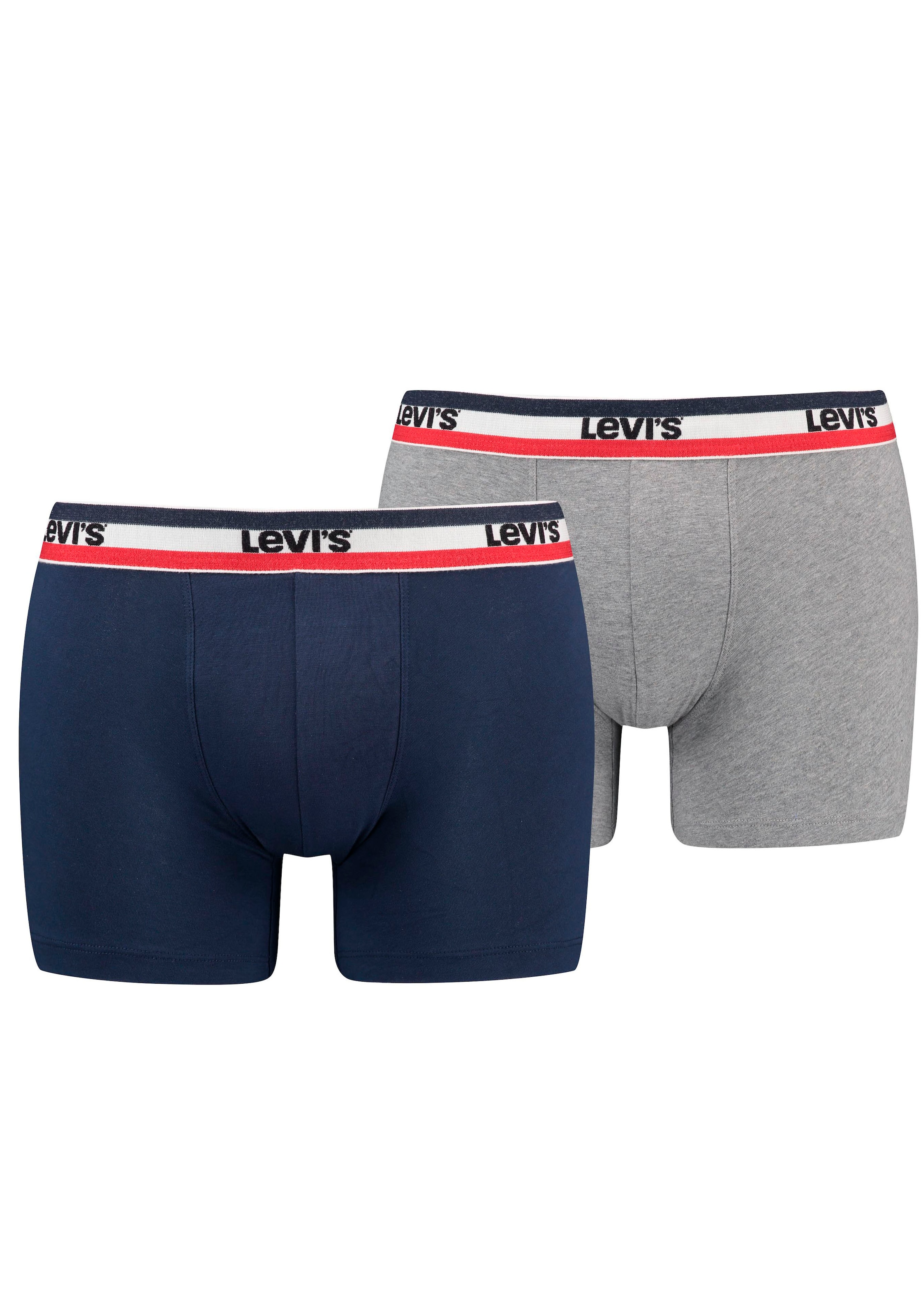 Levis Boxershorts, (Packung, 2er-Pack), mit breitem Logobund