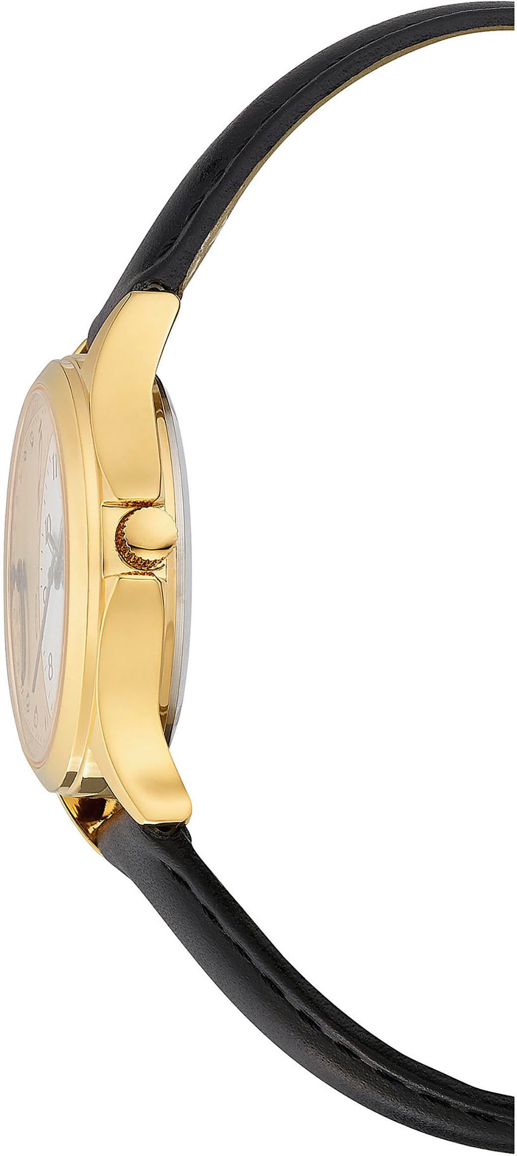 Tempic Quarzuhr, Armbanduhr, Damenuhr, analog, Lederarmband, Leuchtzeiger