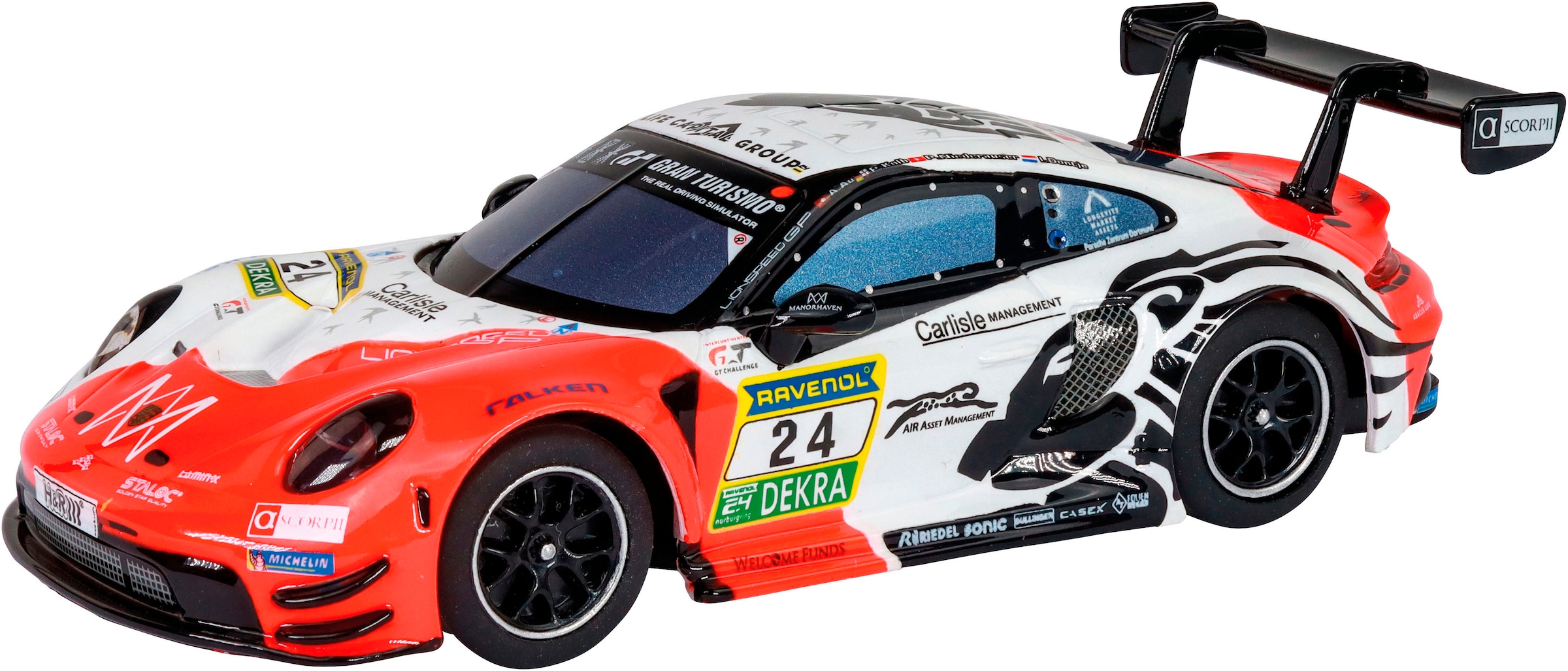Carrera® Rennbahn-Auto »Carrera Hybrid Porsche 911 GT3 R 'Lionspeed GP, No.24'«, mit Licht und Sound