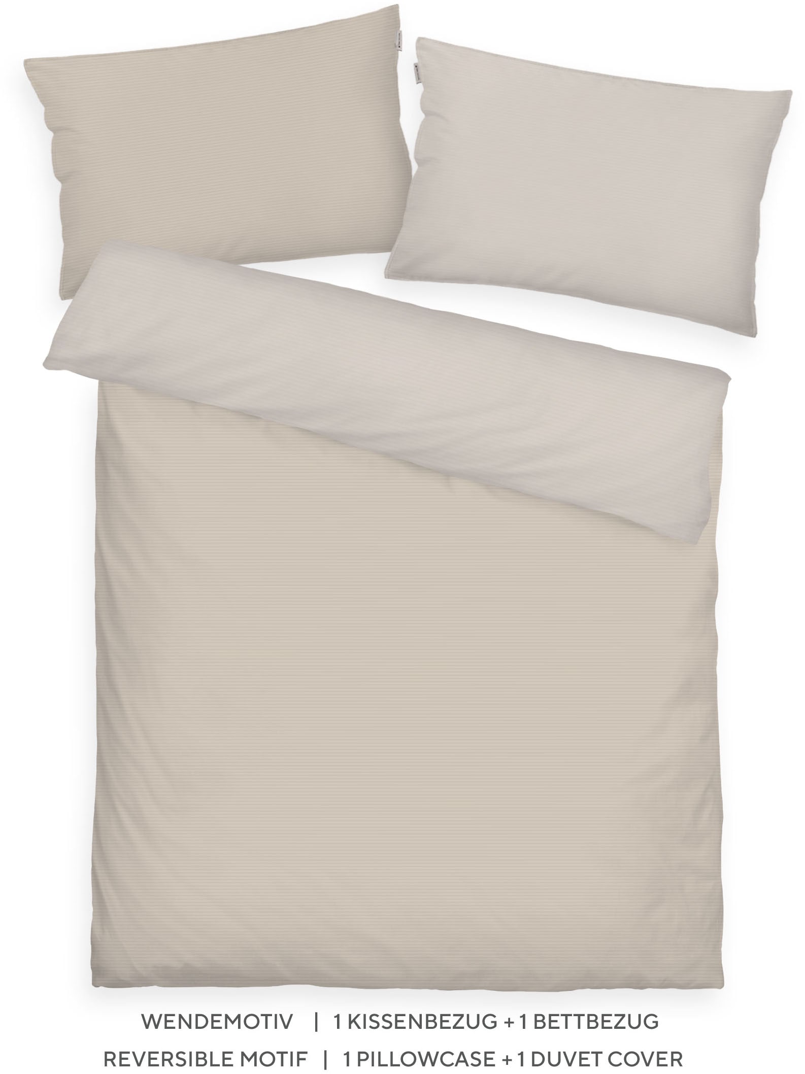 TOM TAILOR HOME Babybettwäsche »TWO-TONE SOLID COLORS in Gr. 100x135cm«, new bedroom, Doppelnaht am Kissen