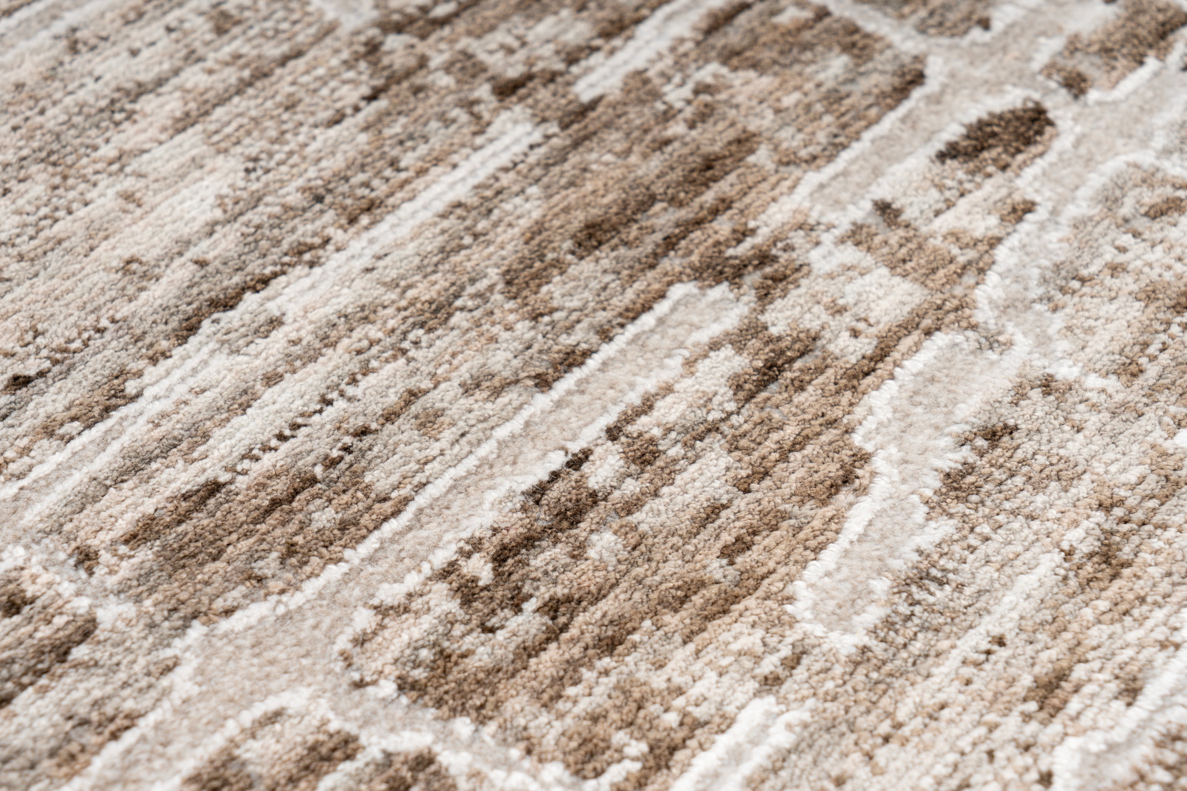 Thumbnail - Obsession Teppich "My Bella 235" rechteckig 13 mm Höhe modernes abstraktes Design, Hoch-Tief Effekt, mit Fransen