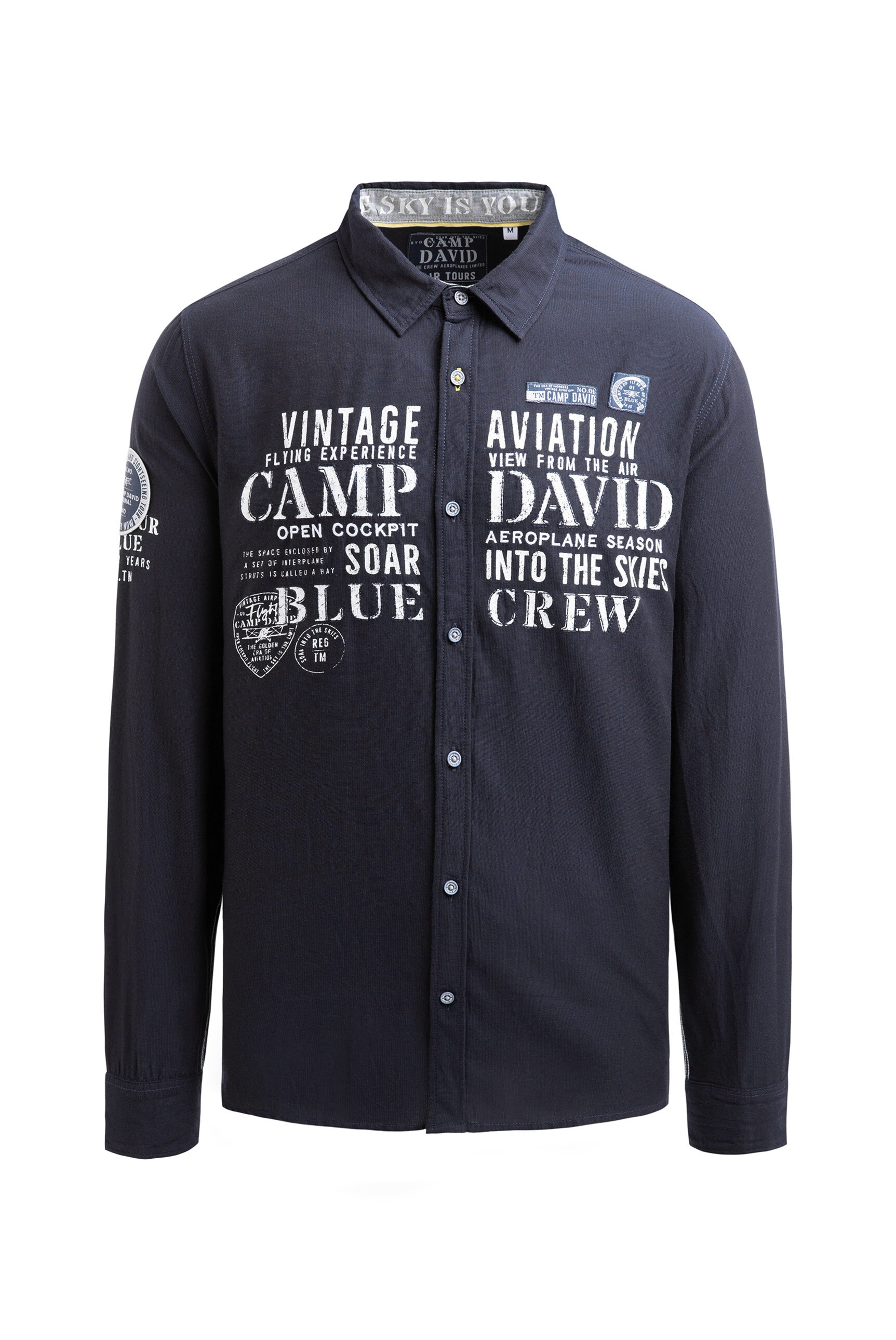 CAMP DAVID Langarmhemd aus Baumwolle günstig online kaufen