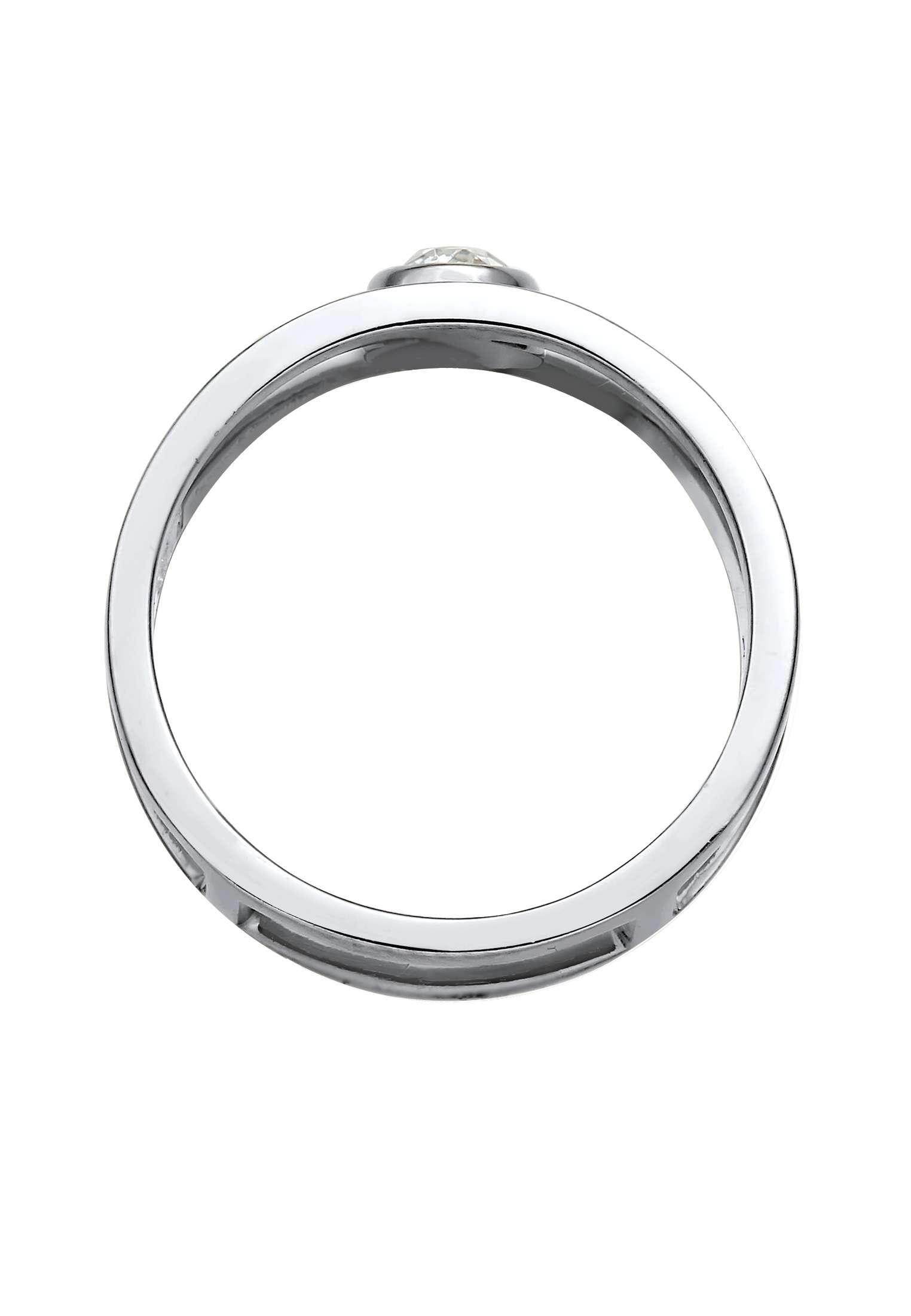 Elli Premium Fingerring »Doppelring Solitär Kristalle 925 Silber