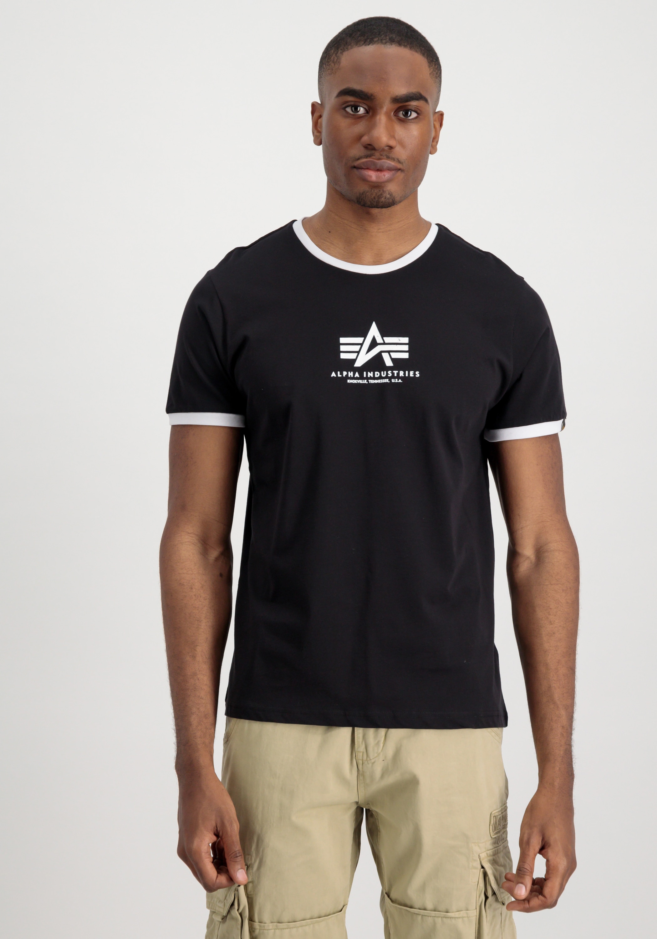 T kaufen Industries Industries »Alpha | Polos BAUR T-Shirt Men T-Shirts Alpha Basic ▷ - ML« & Contrast