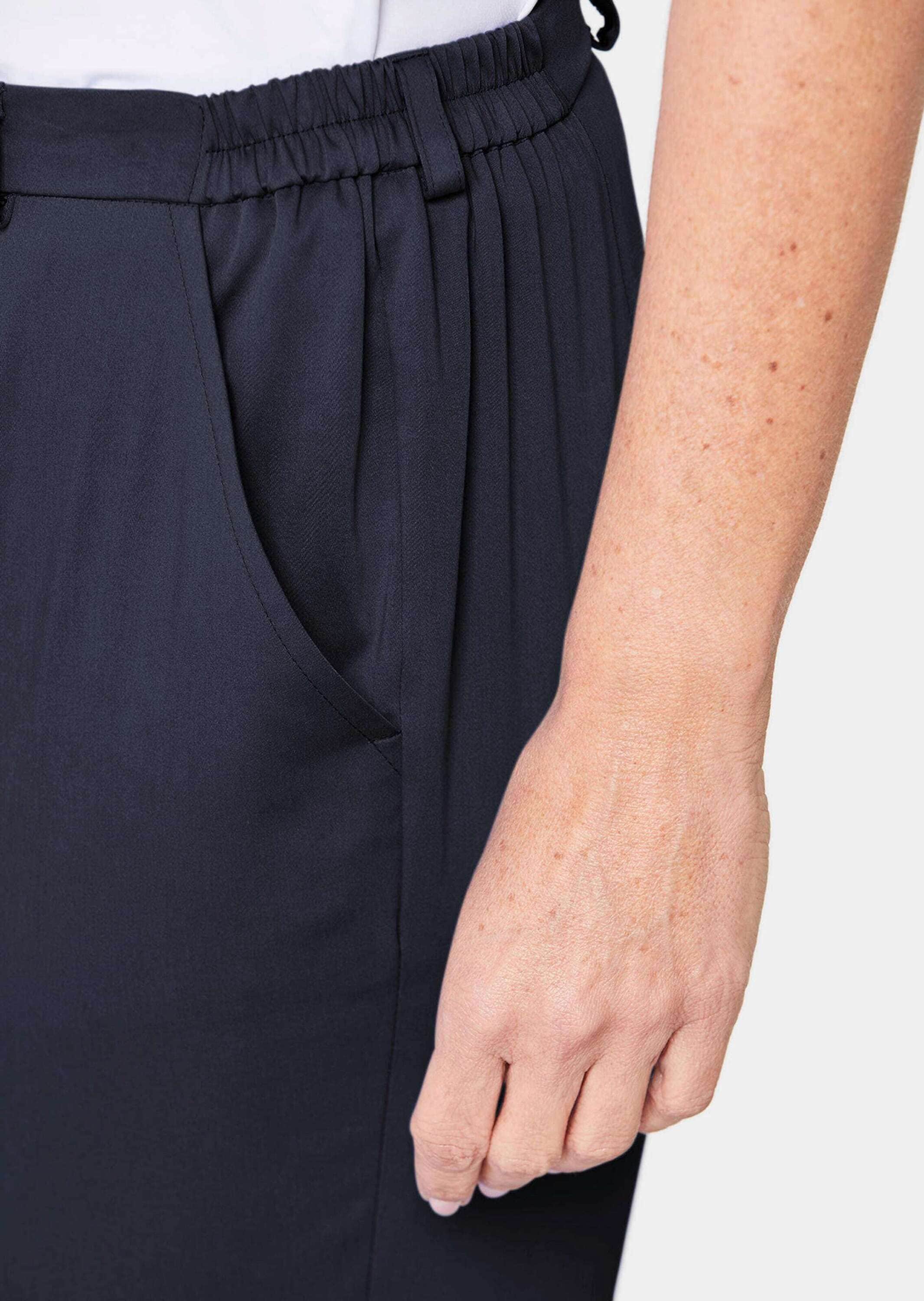 GOLDNER Stoffhose »Satinhose Anna Sportive Hose Anna aus trageangenehmen Satin«