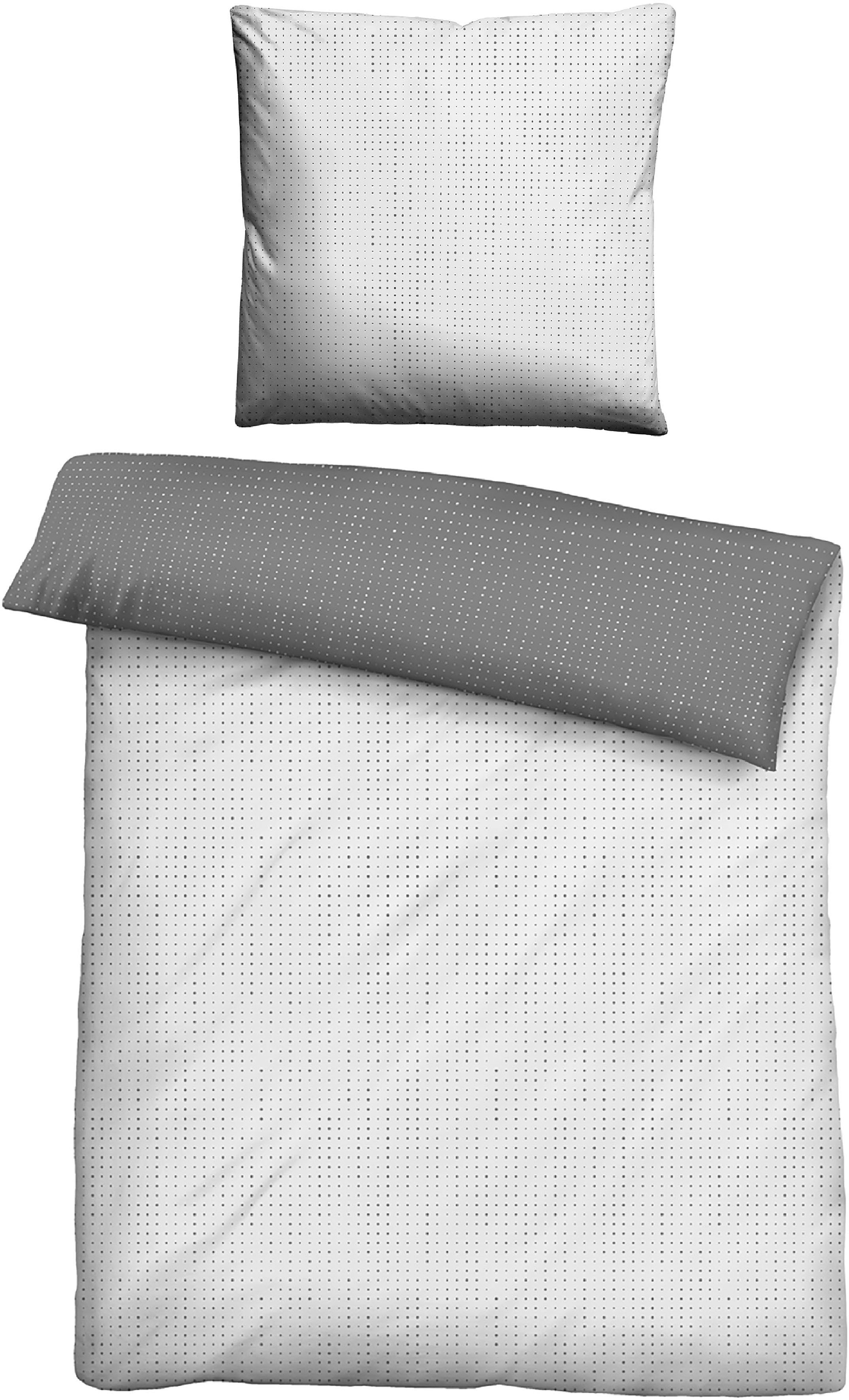 Biberna "Combinate in Gr. 135x200, 155x220 oder 200x200 cm" 2 Stk. Bettwäsche aus Baumwolle, zeitlose Bettwäsche mit Wendeoptik