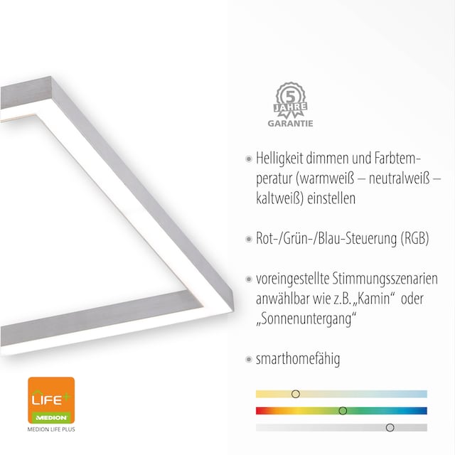 Leuchten Direkt Deckenleuchte »Ls-MAXI«, 2 flammig-flammig, RGB+tunable  white, Infrarot inkl., Fernbedienung, Smarthome fähig | BAUR