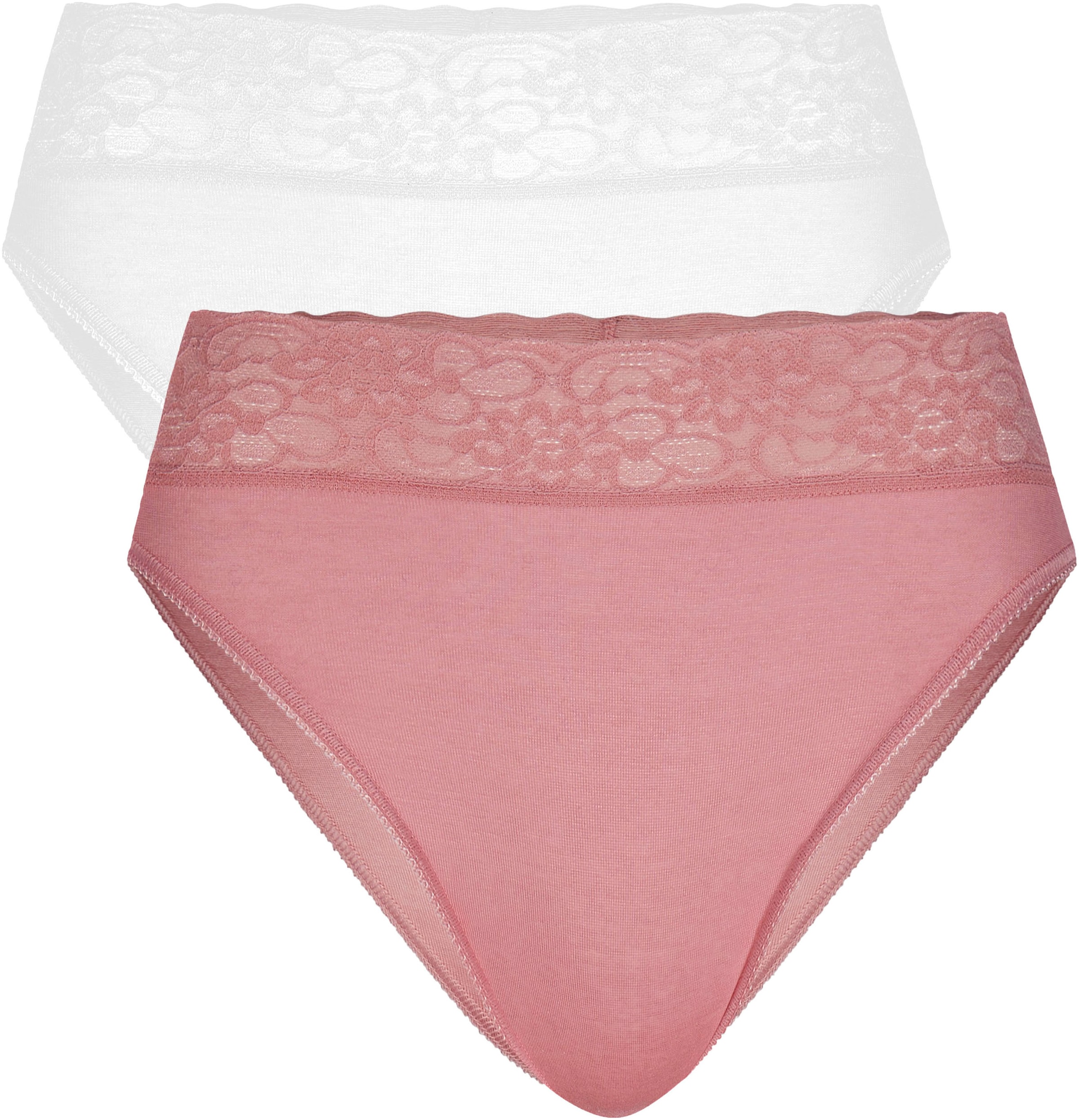 Slip »Iconics«, (2er Pack), mit hochwertiger Lycra-Spitze am Bund