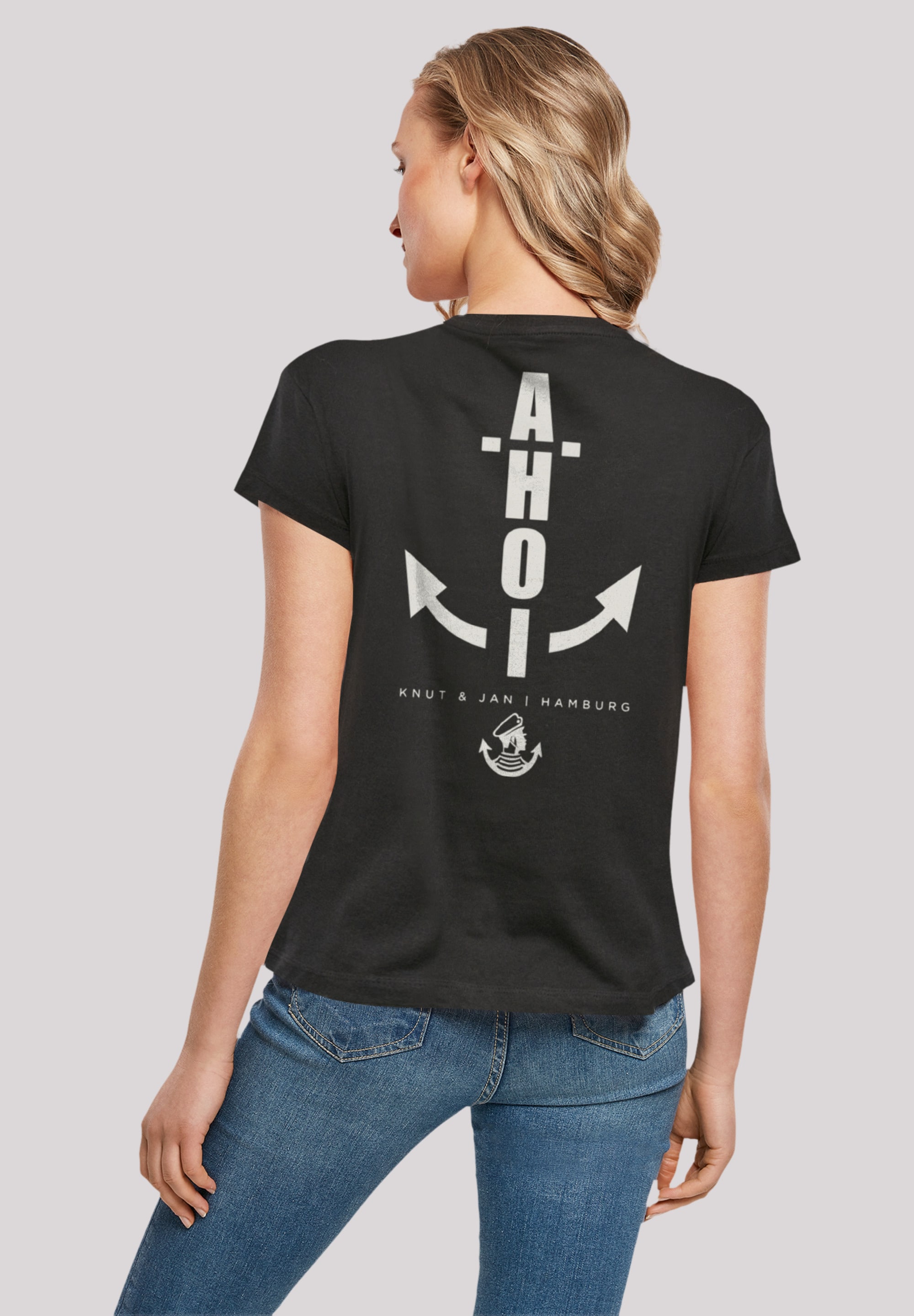 T-Shirt »Ahoi Anker Knut & Jan Hamburg«, Print