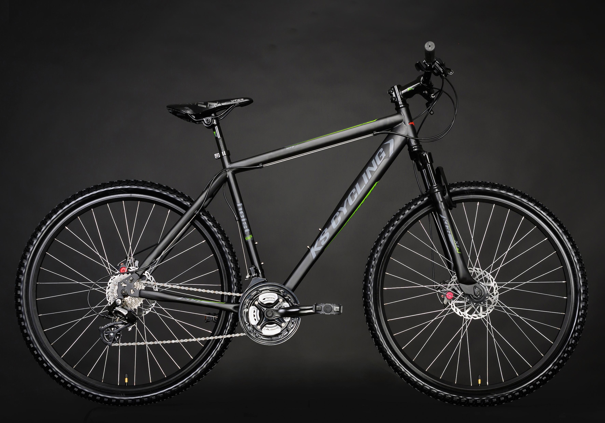 KS Cycling Mountainbike »Heist«, 24 Gang, Shimano, Altus Schaltwerk, Kettenschaltung, für Damen und Herren, Kettenschaltung