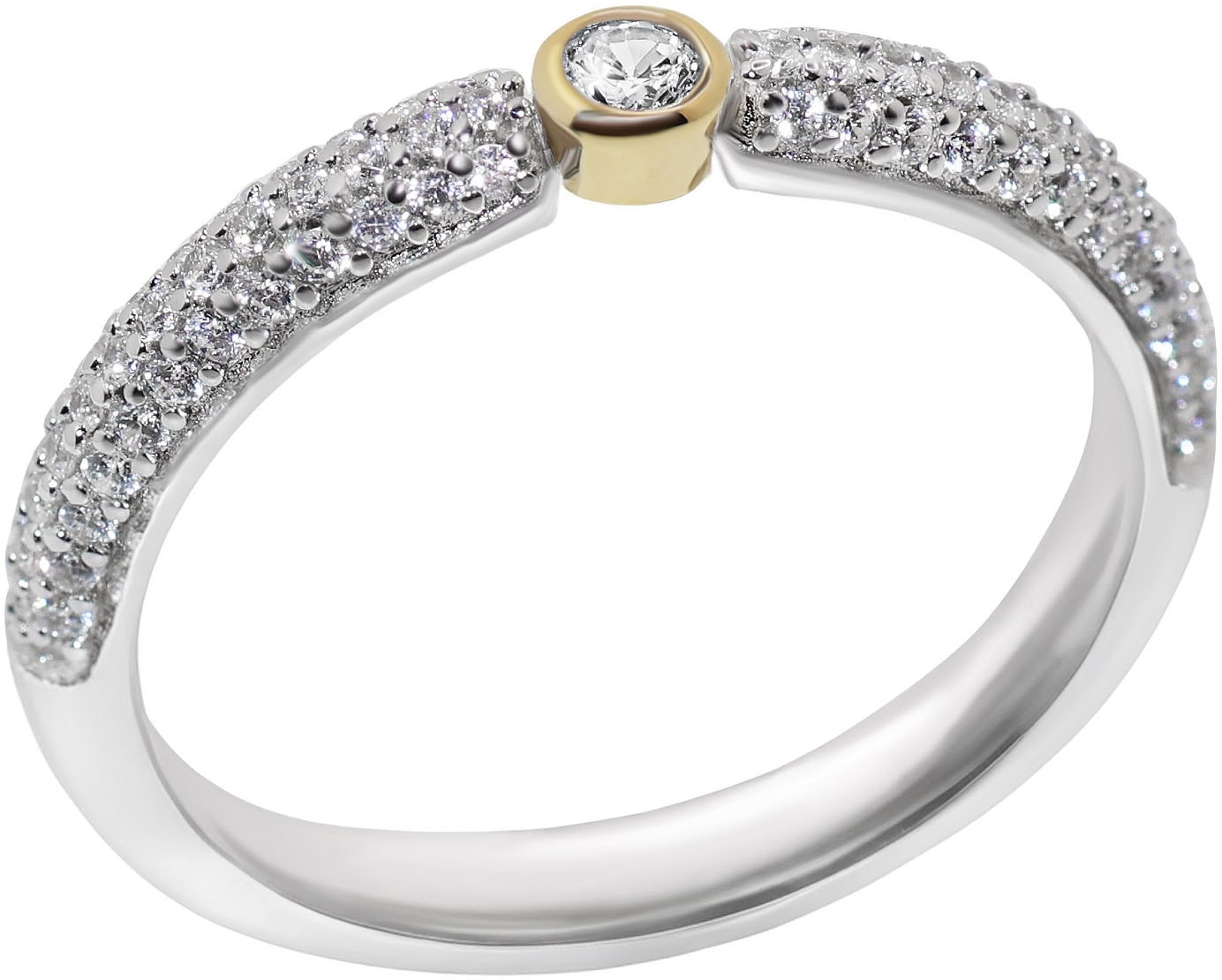Firetti Fingerring »Schmuck Geschenk Silber 925 Damenring Verlobungsring Ring«, mit Zirkonia (synth.)