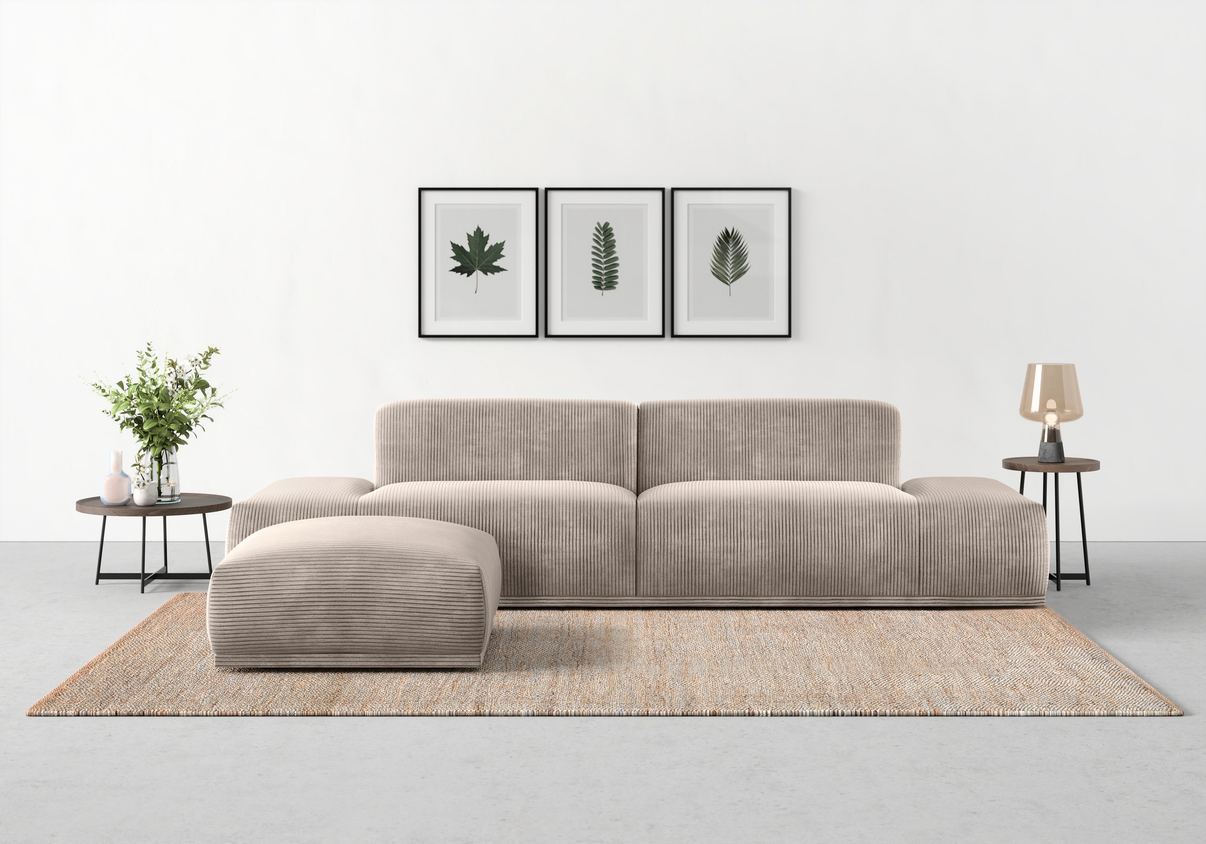 TRENDMANUFAKTUR Big-Sofa »Braga, toller Sitzkomfort, Designsofa«, in moderner Optik, mit hochwertigem Kaltschaum