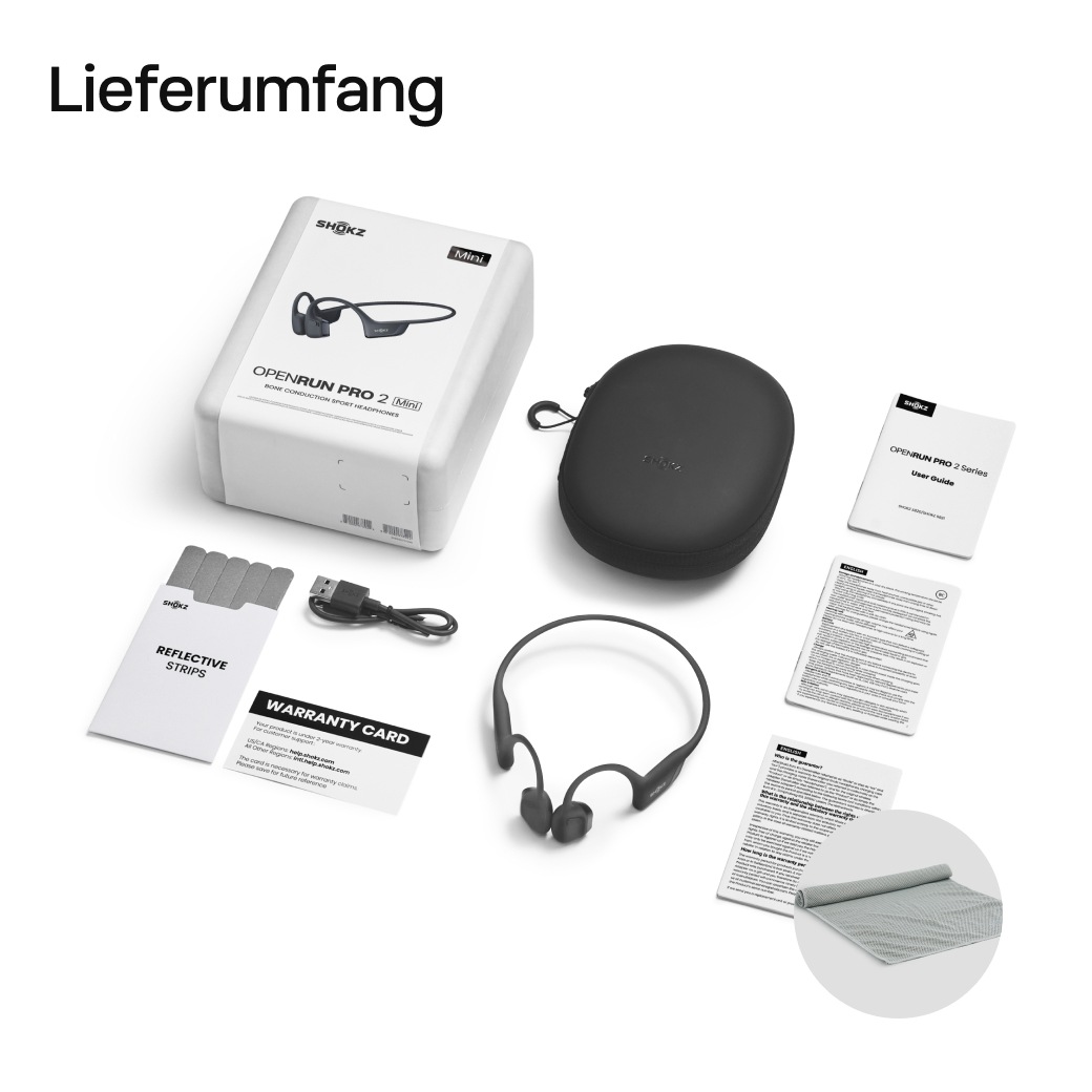 Shokz Open-Ear-Kopfhörer »OpenRun Pro 2 Mini + Cooling Towel«