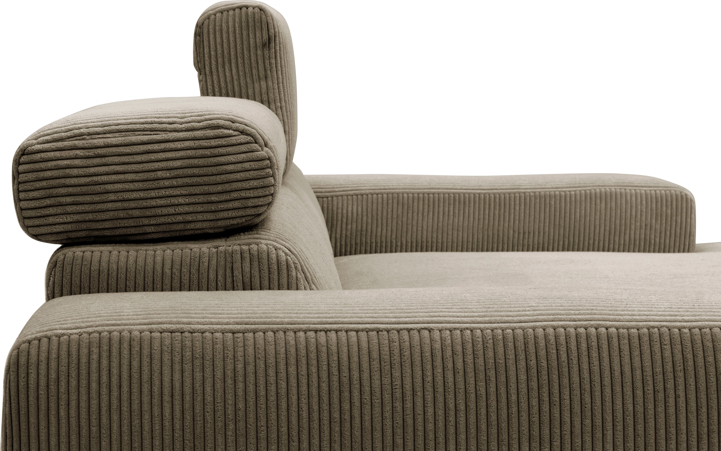 DOMO collection Ecksofa »Brandon kleine Ausführung B/T/H: 214/100/80 cm«, Mit Kopfteilverstellung, auch in Leder und Cord, L-Form