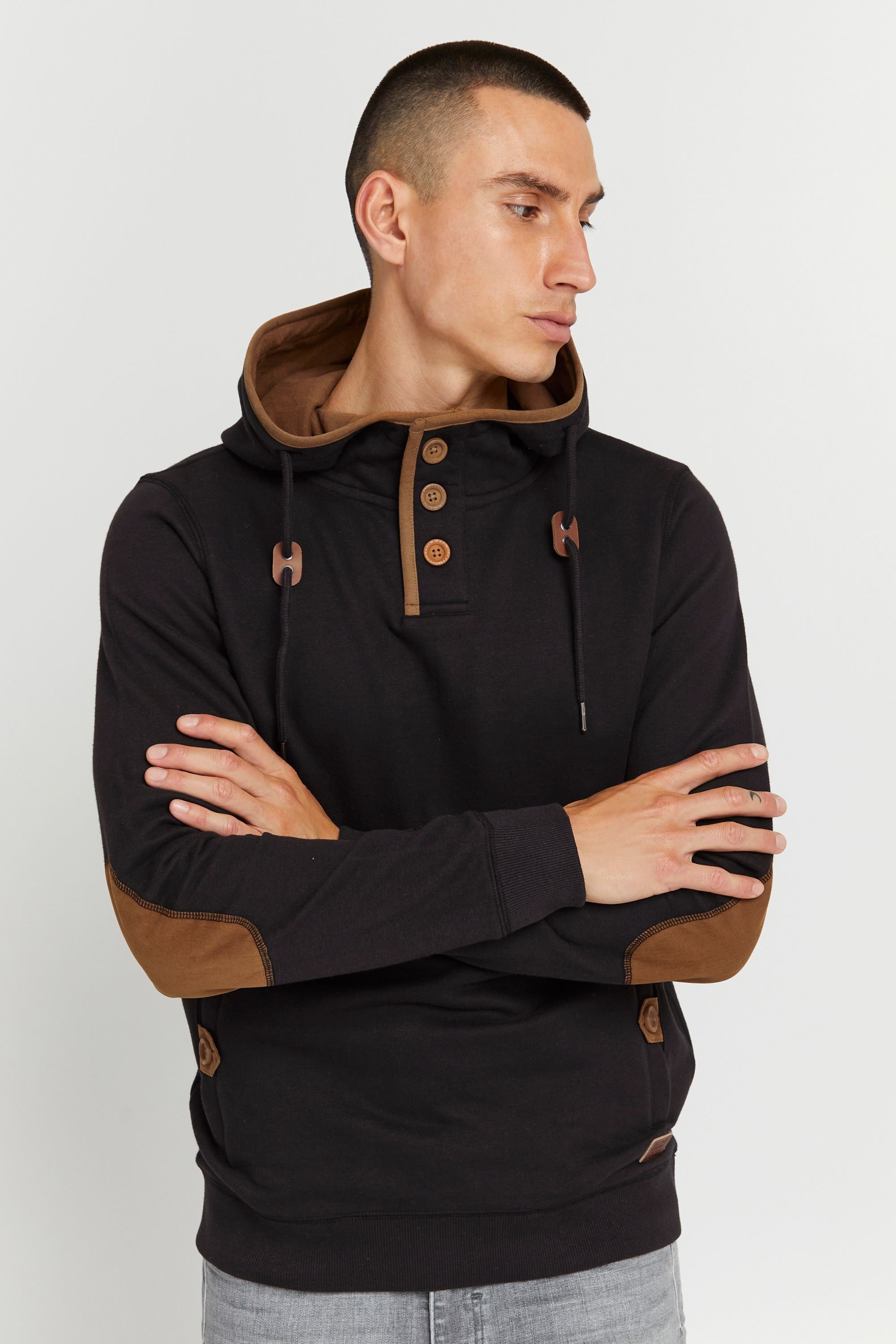 Blend Kapuzenpullover "BHAlexo", Kapuzenpullover mit Knopfverschluss am Kra günstig online kaufen