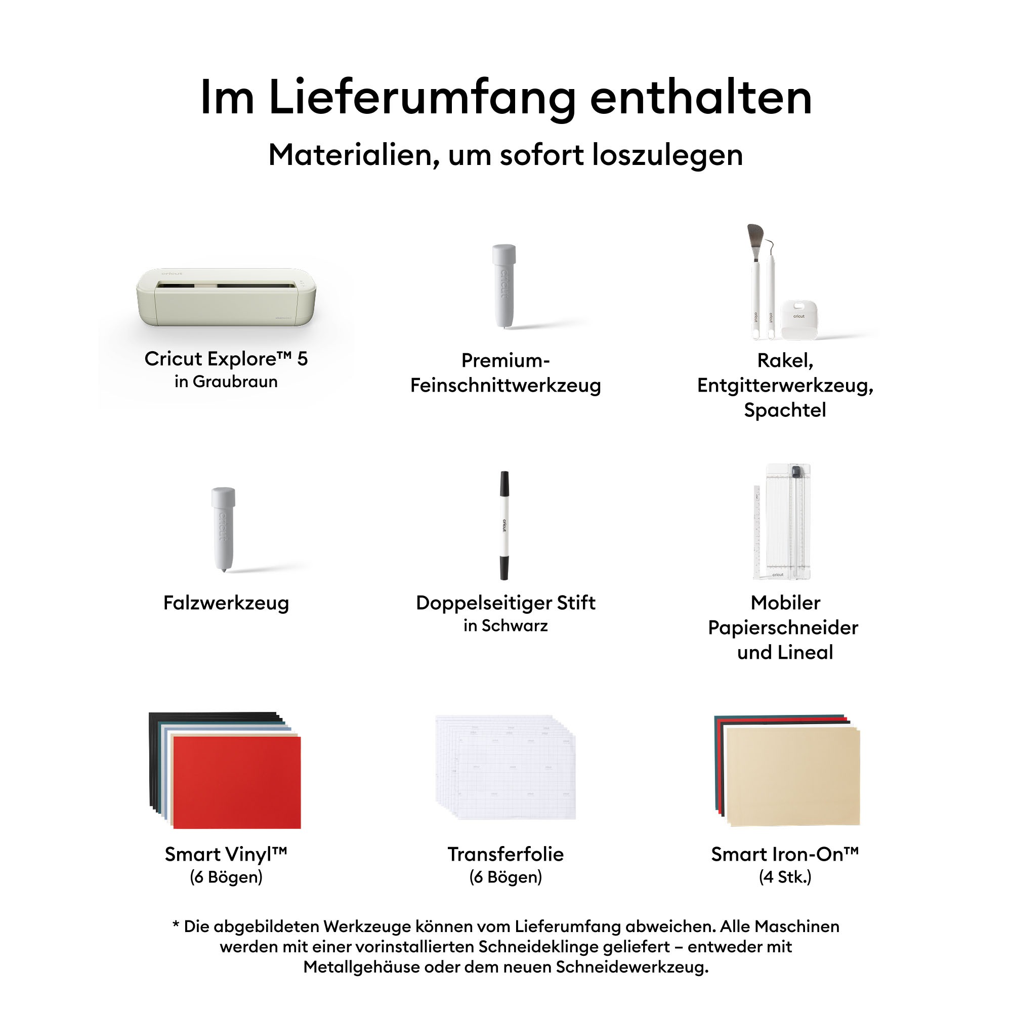 Cricut Schneideplotter »Explore™ 5 + Essential-Bundle«