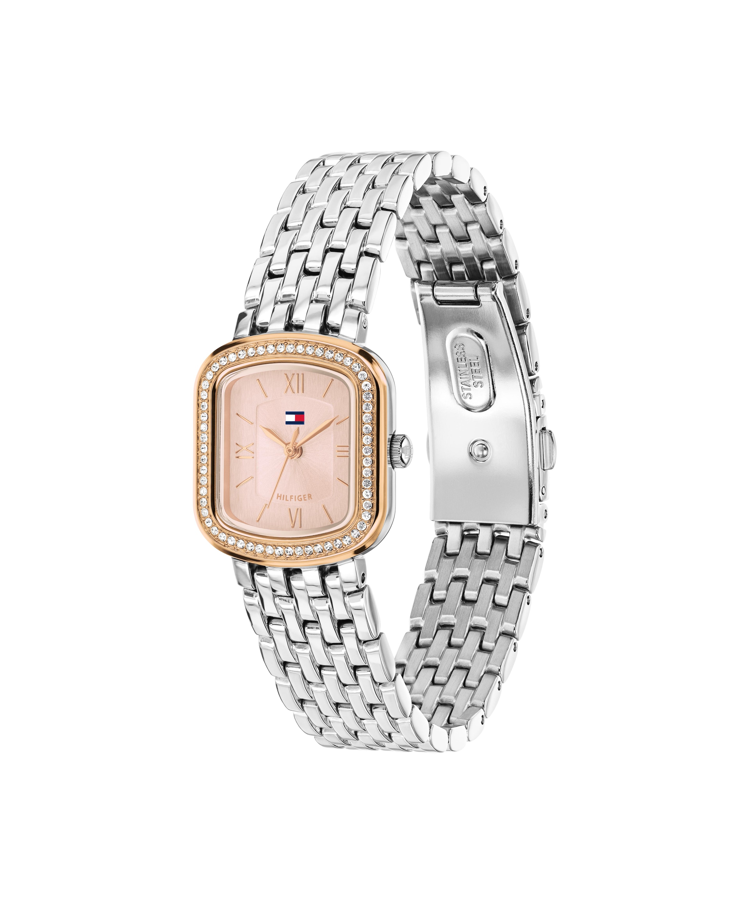 Tommy Hilfiger Quarzuhr »ABBY« Armbanduhr, Damenuhr, Edelstahlarmband, analog, Glaskristalle