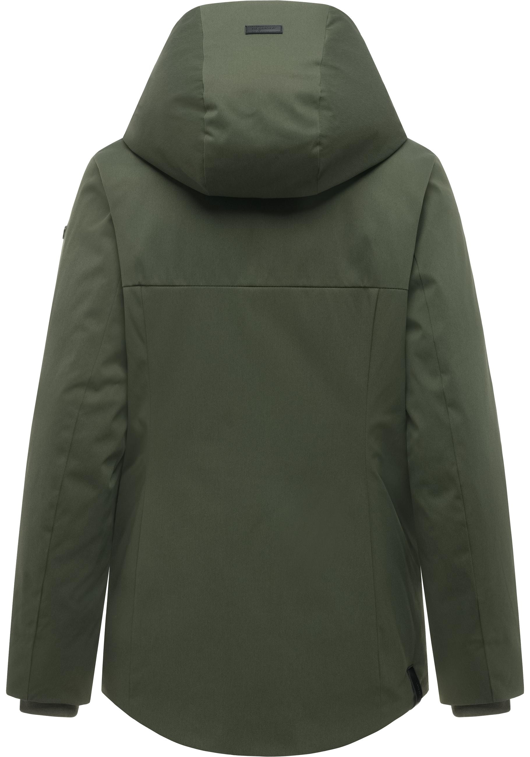 Ragwear Funktionsjacke »Pavleen Short Y« mit Kapuze Warme Damen Winterjacke mit Stehkragen und Kapuze
