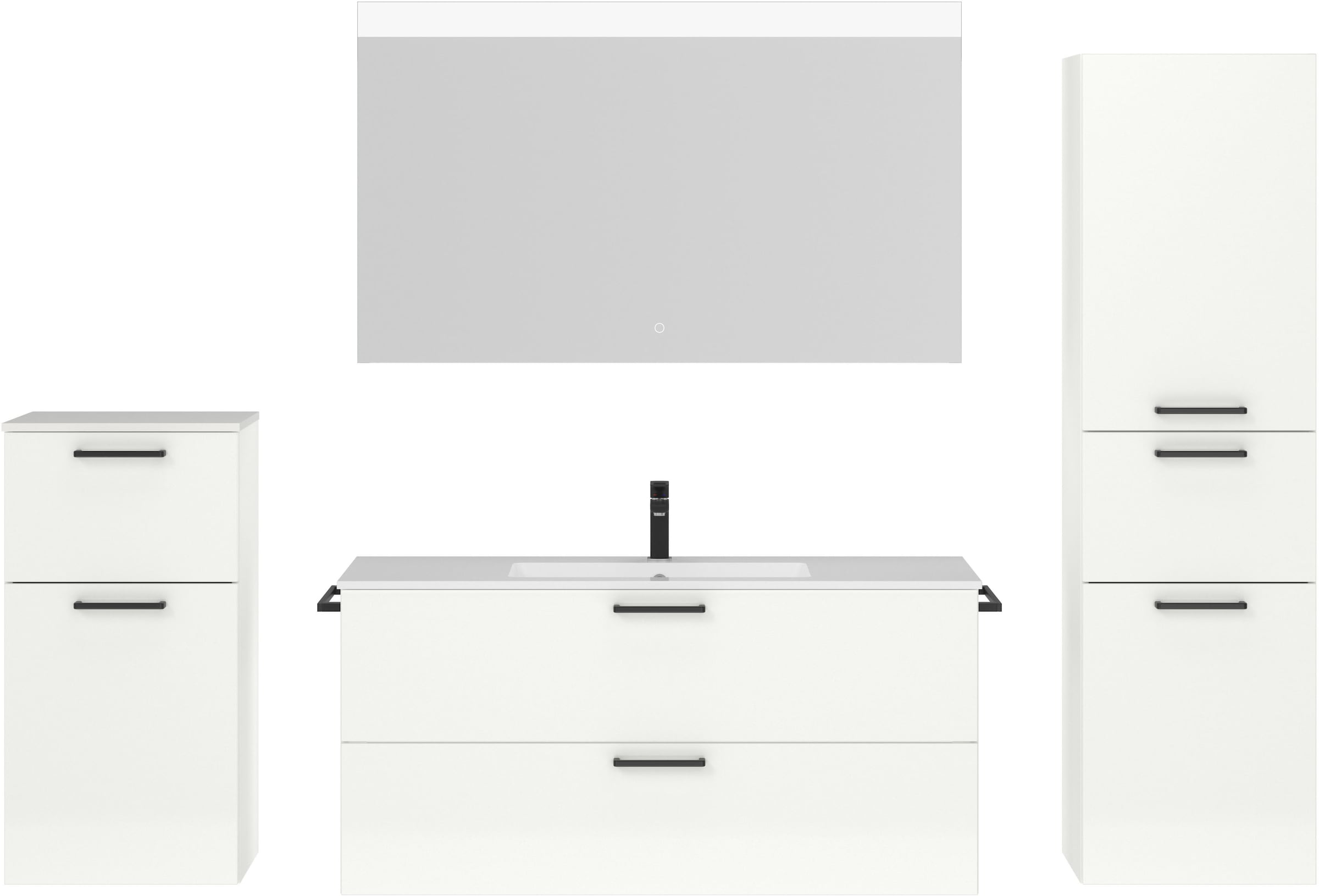 nobilia Badmöbel-Set "Tolvina" vormontiert, mit Soft-Close, 4 Stk. tlg. günstig online kaufen