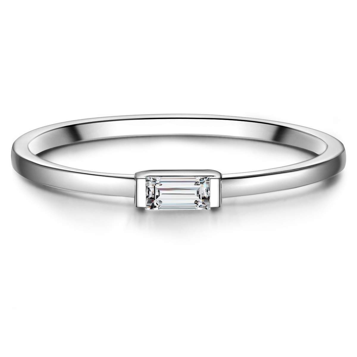 Damen Solitärring "GM9960", 56, Silber 925 (Sterlingsilber), 1,2mmsilber, GLANZSTÜCKE MÜNCHEN, Silber 925 (Sterlingsilber), Fingerringe, aus Sterling