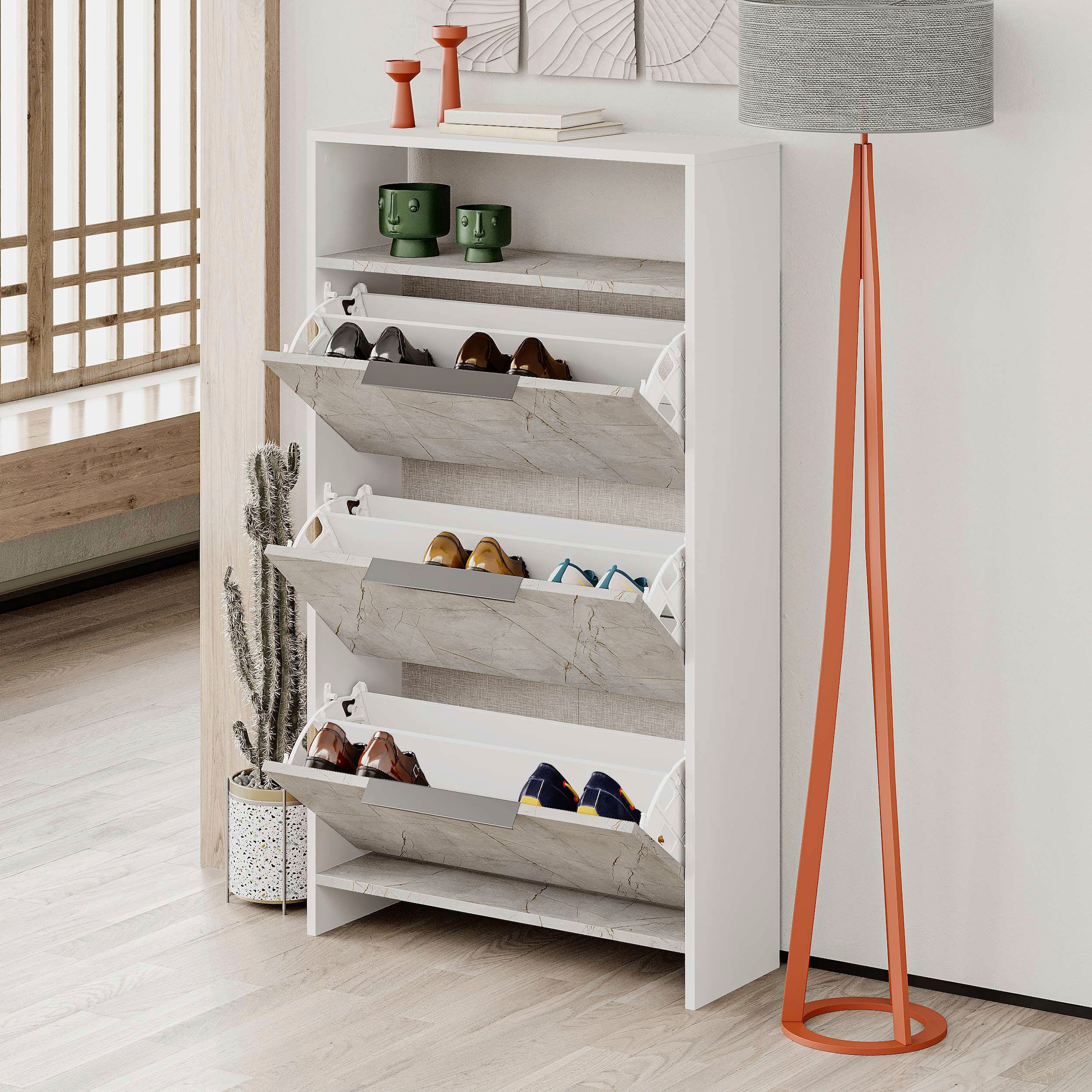 Decortie Schuhschrank »Kaju Schuhschrank«, (Packung), Einfache Montage,Platzsparend