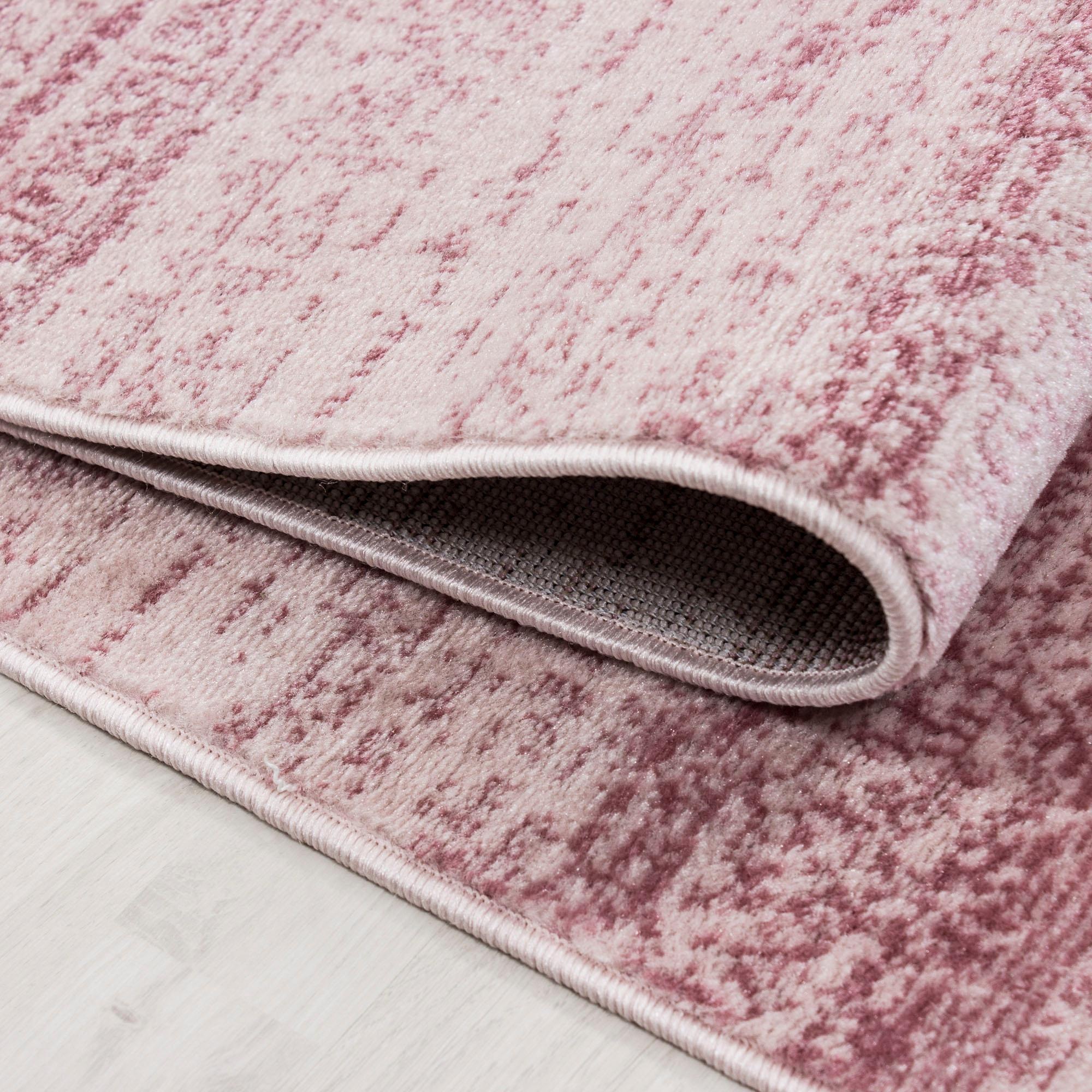Teppich AYYILDIZ TEPPICHE "Plus 8000" Gr. 4, pink, B:160cm H:6mm L:230cm, Kunstfaser, Teppiche, Teppich, Läufer, gestreifter Flachflor, robust, Webteppich, alle Räume 2