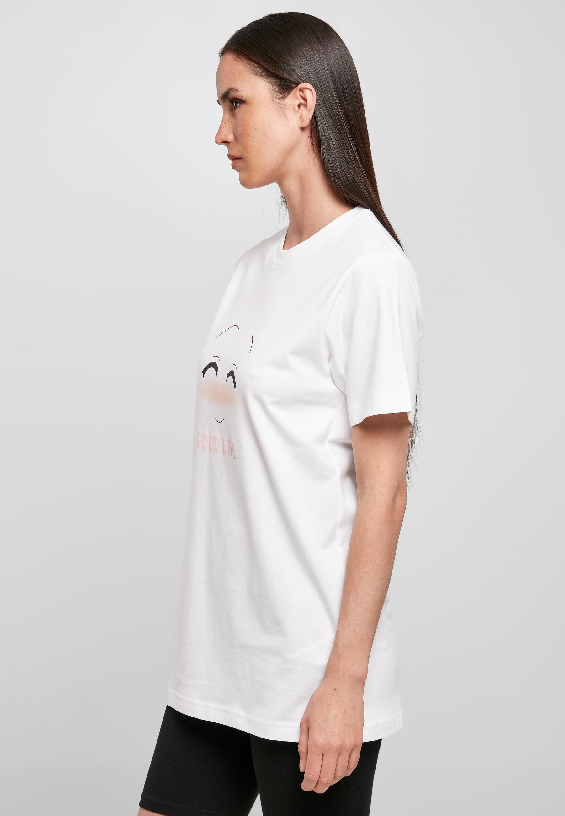 MisterTee Kurzarmshirt »MisterTee Damen Ladies Good Life Tee«, (1 tlg.)