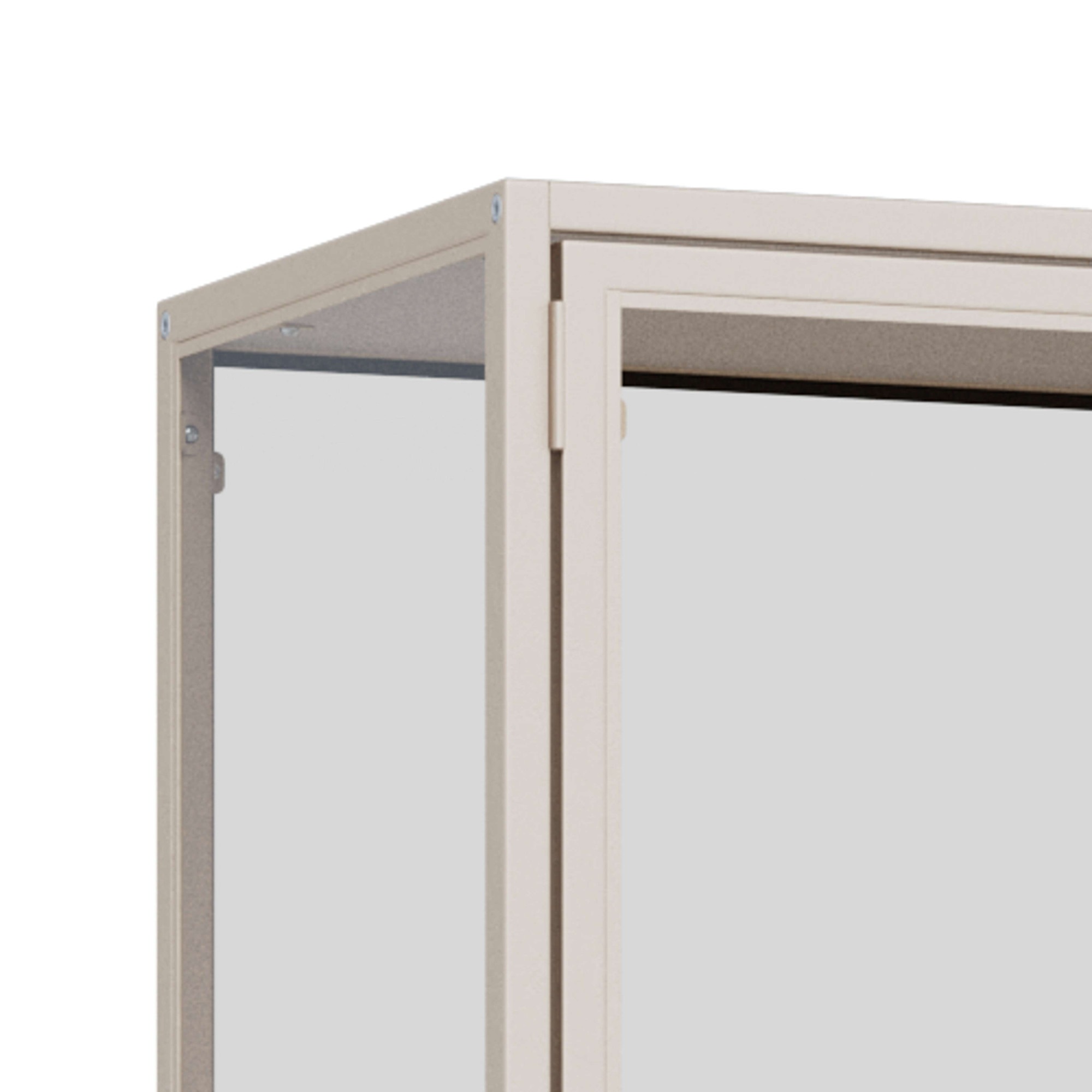 ACTONA GROUP Glasvitrine »Seaford, Vitrine« Vitrine, grauer Stahl, Oberboden und 4 Einlegeböden, 77x 35 x 185,6 cm