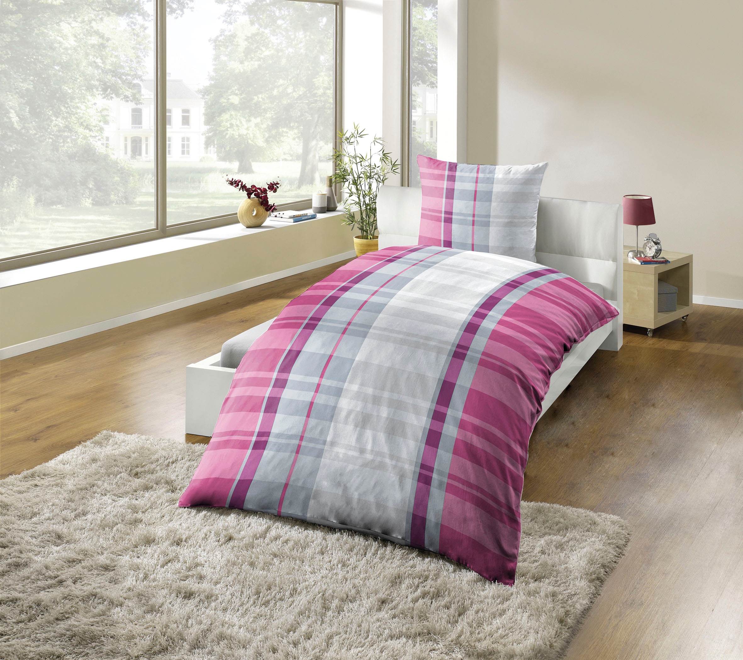 KiNZLER Bettwäsche "Bettwäsche Polycotton Flanell Bettwäsche" 2 Stk. besond günstig online kaufen