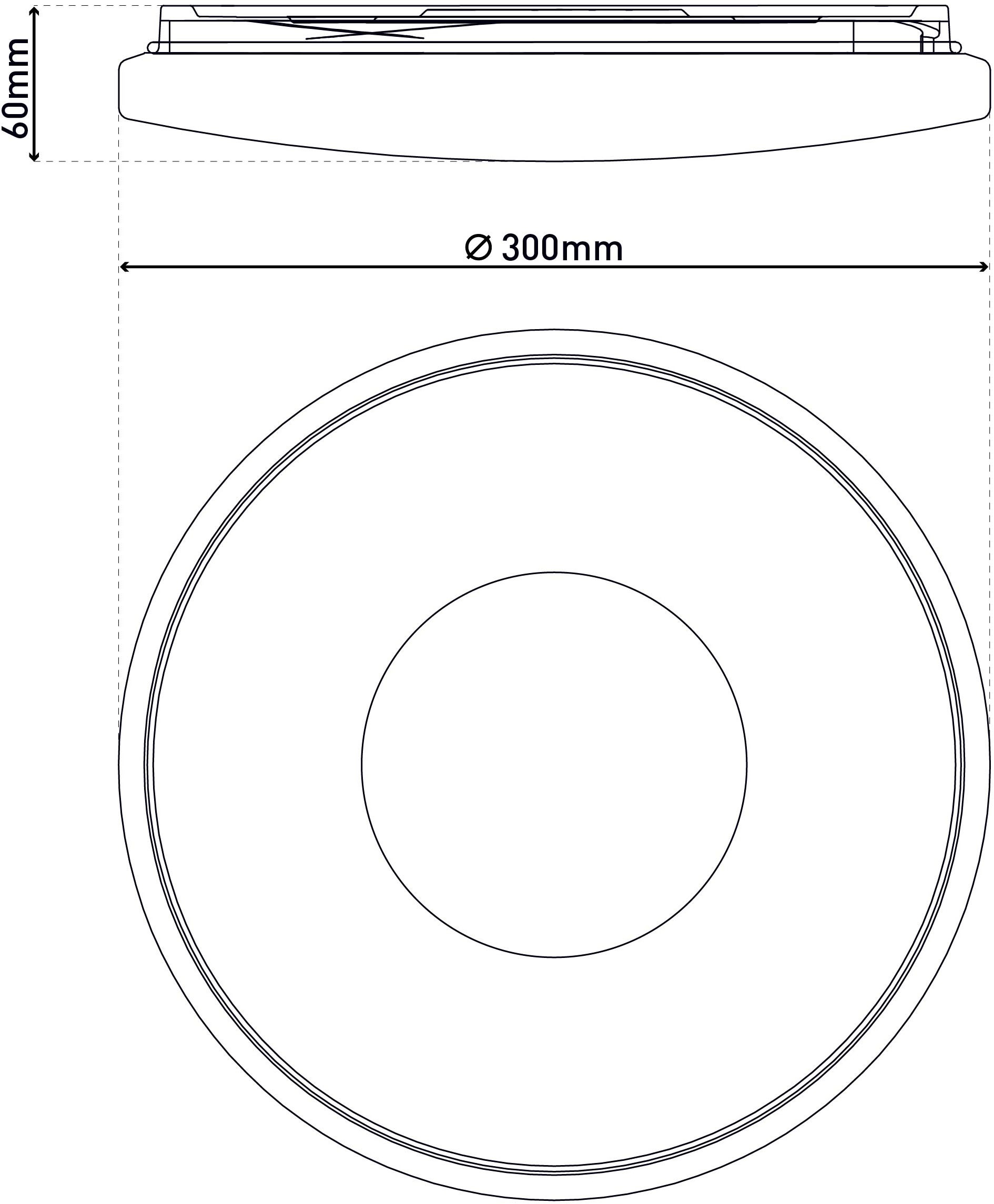näve LED Deckenleuchte »Picton« LED-Modul 1 Stk. Warmweiß Schirm Kristalleffekt, Stufenweise dimmbar per Wandschalter, warmweiß