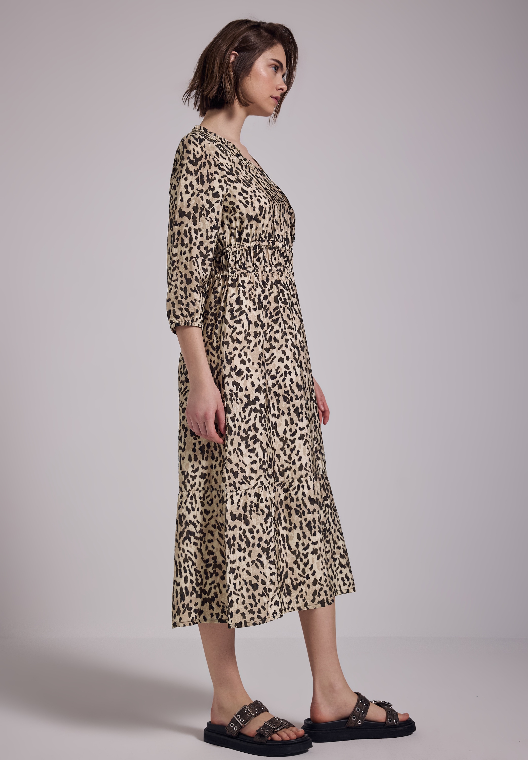 STREET ONE STUDIO Midikleid Ohne Taschen soft und trageangenehm