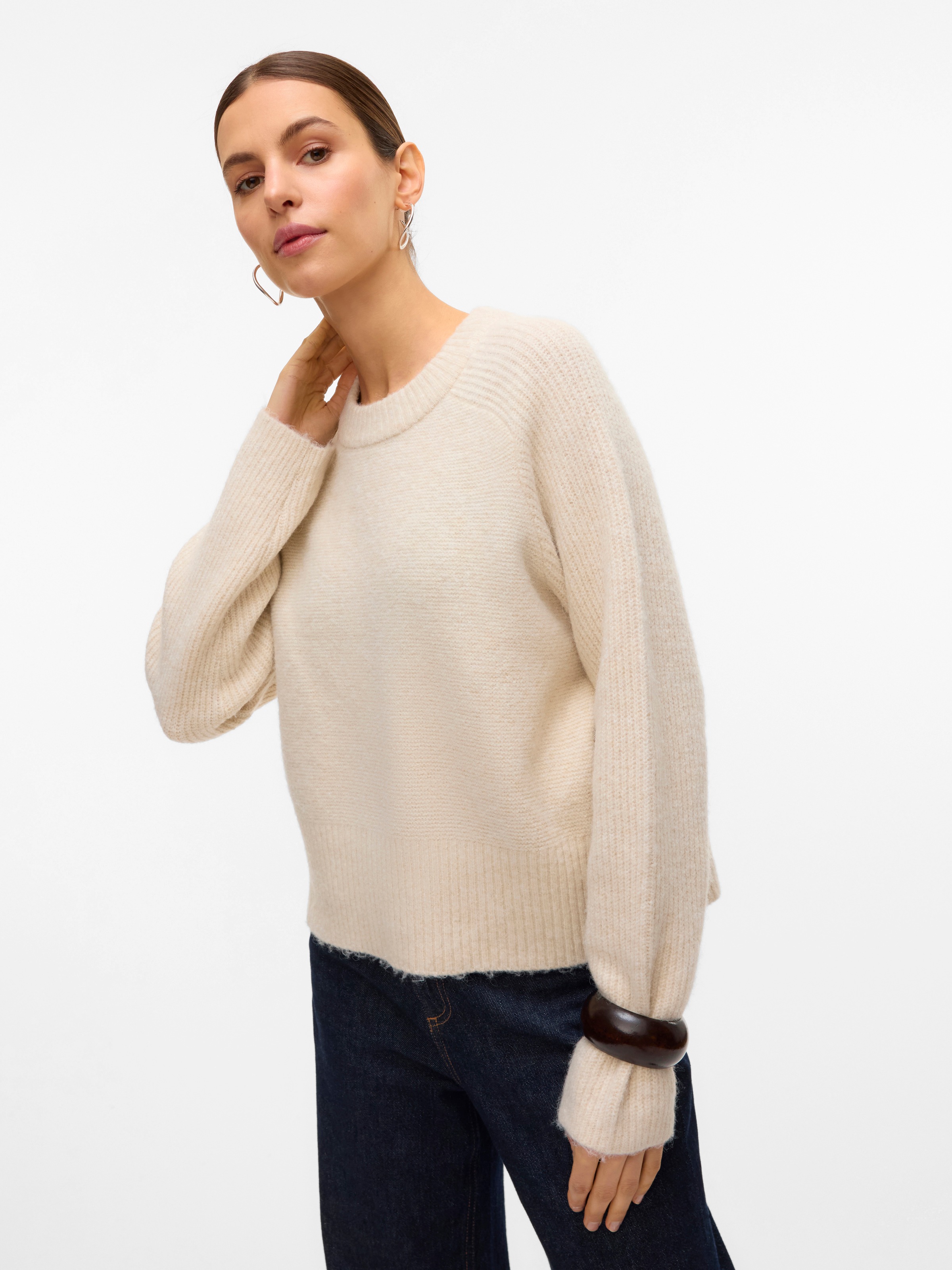 Vero Moda Strickpullover "VMBANG LS O-NECK PULLOVER BOO" günstig online kaufen