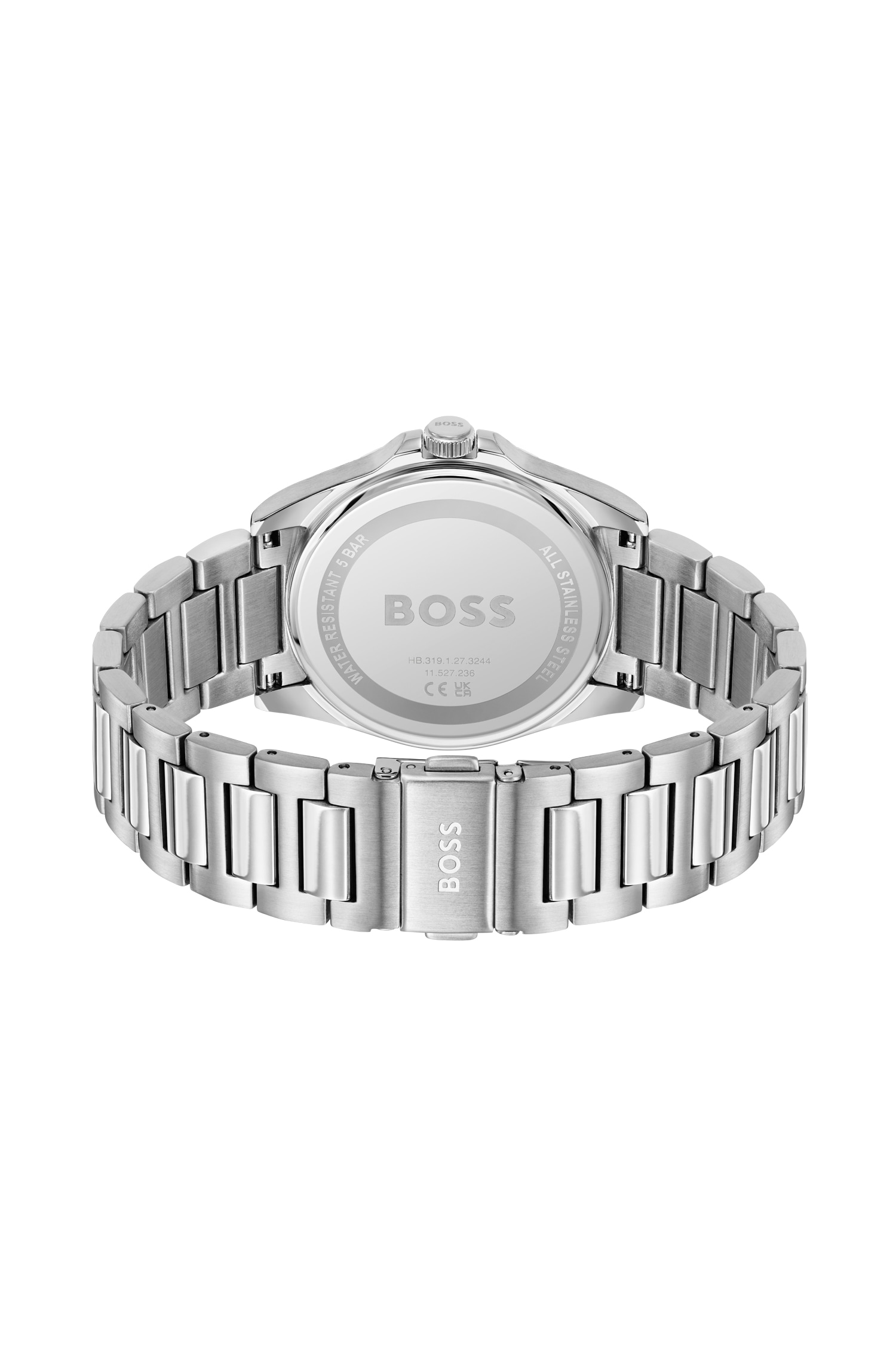 BOSS Quarzuhr »Strike Giftset« Armbanduhr, Herrenuhr, Edelstahlarmband, Ideal auch als Geschenk