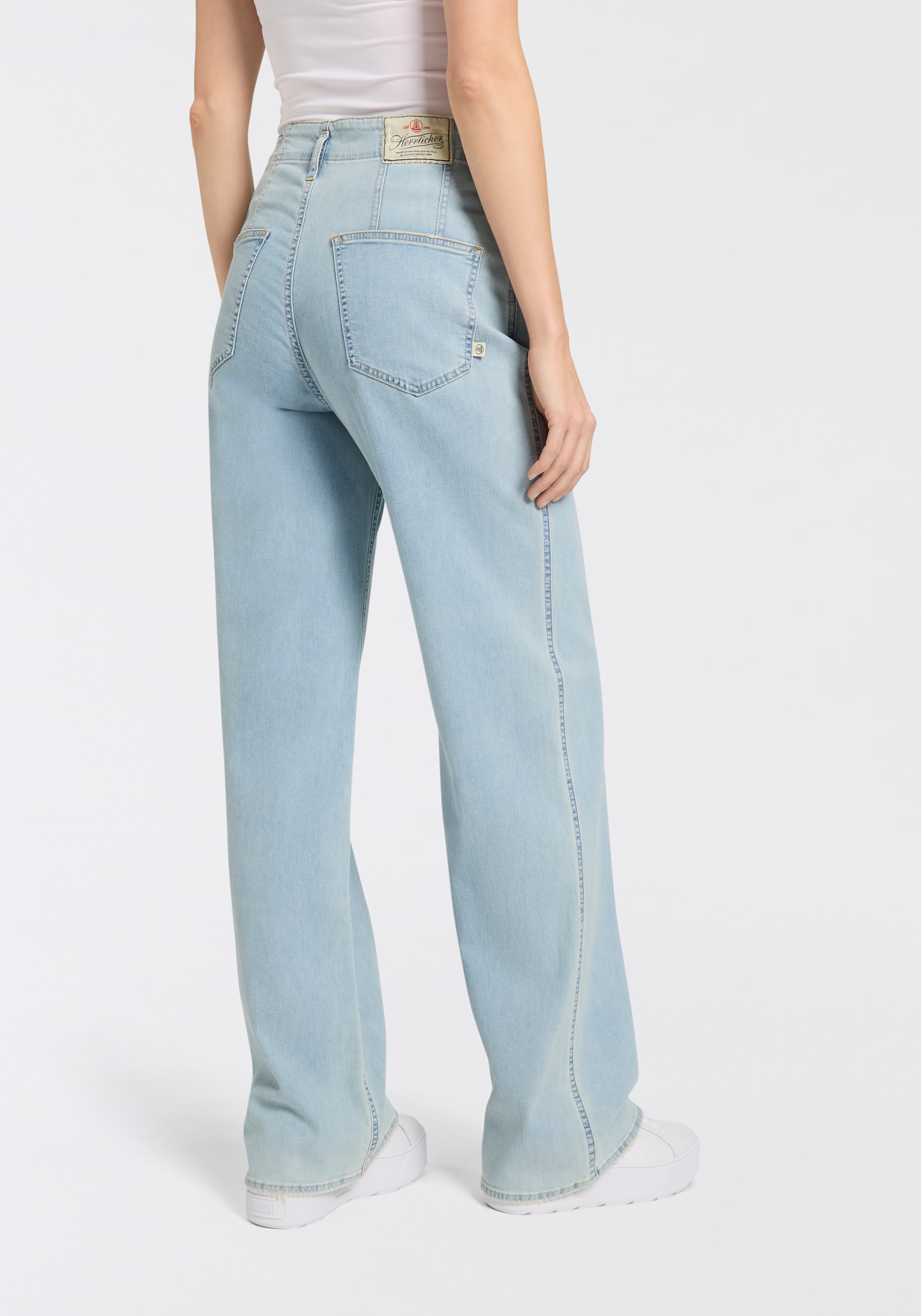 Herrlicher High-waist-Jeans "Baggy Straight Recycled Denim Light" günstig online kaufen
