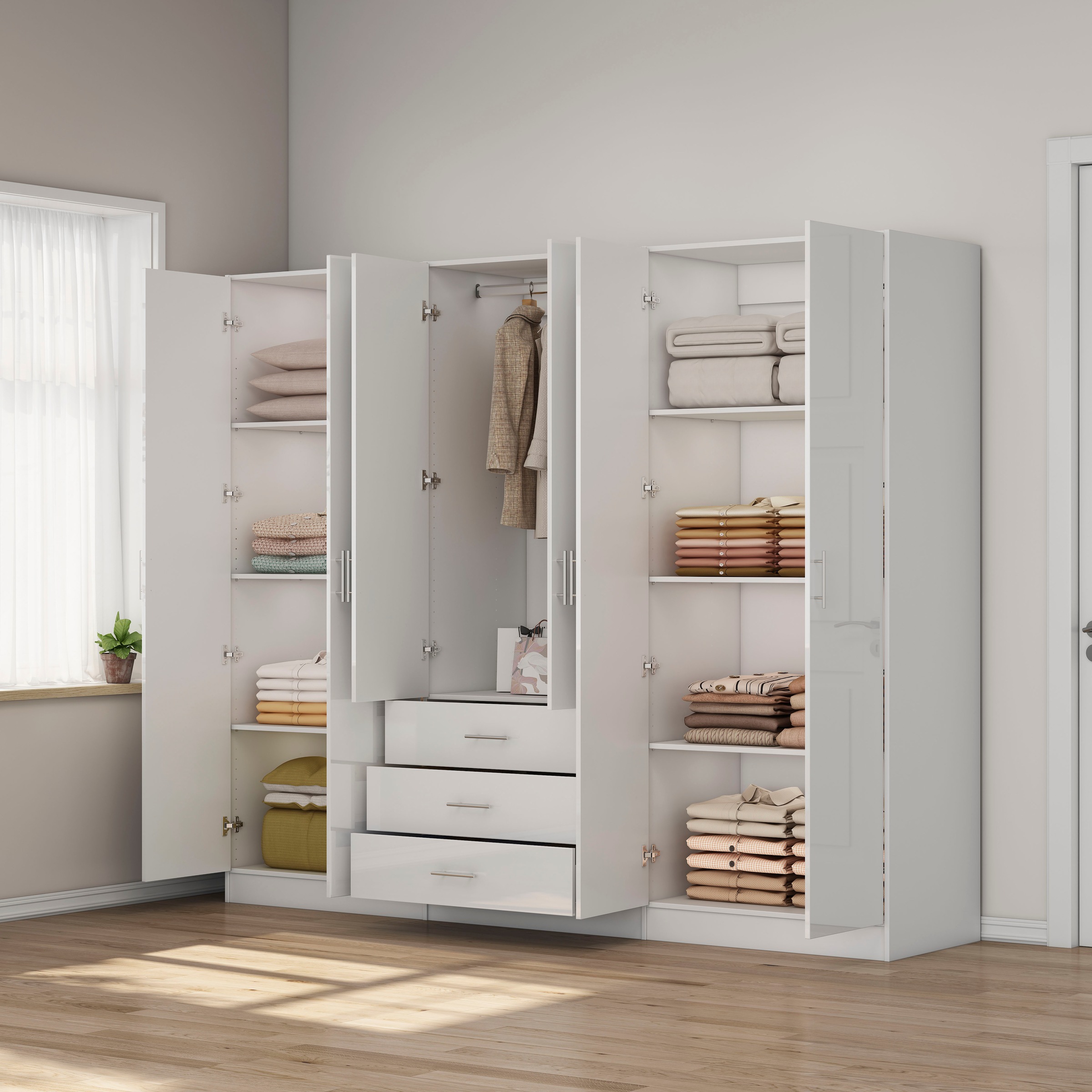 OTTO home Kleiderschrank »Trento Schlafzimmerschrank Garderobe hochglanz Bestseller«