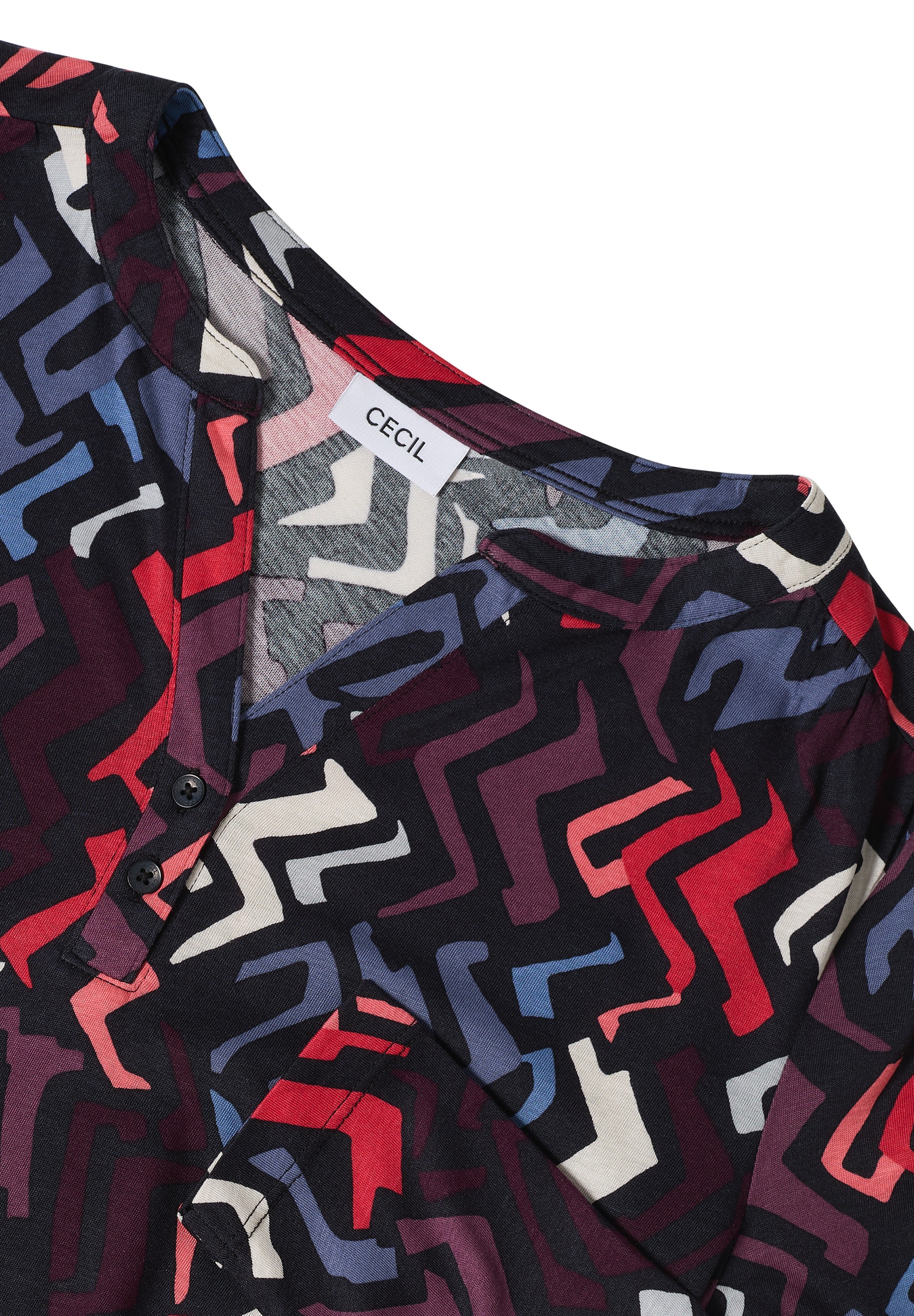 Cecil Langarmshirt aus softem Materialmix