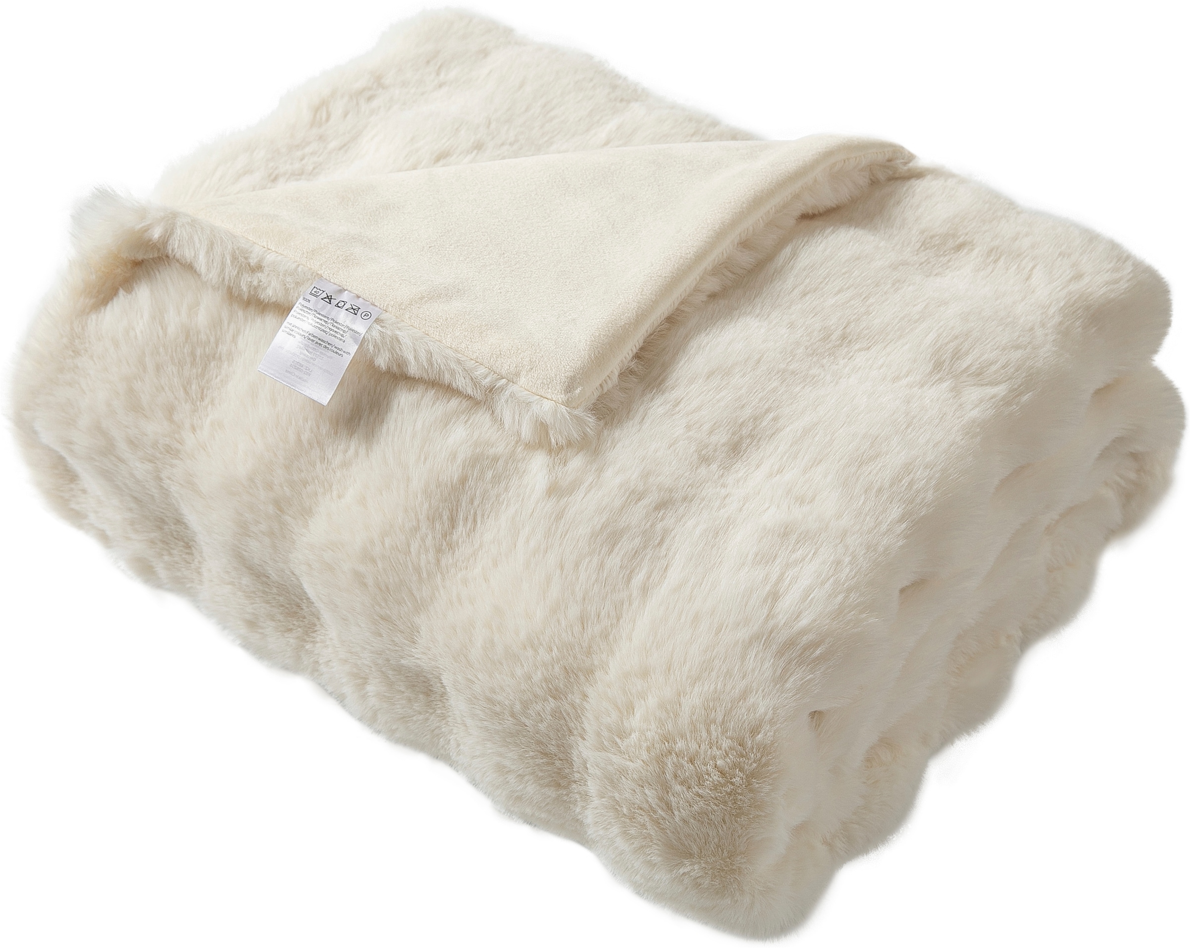 OTTO home Wohndecke »Briee Premium« Decke mit Fell-Optik, bubble, unifarben, hochwertige Qualität 550g/m²
