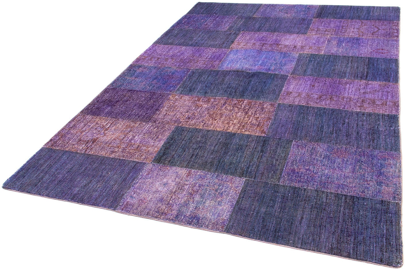 Teppich »Patchwork - 237 x 165 cm - mehrfarbig«, rechteckig, Wohnzimmer, Handgeknüpft,...