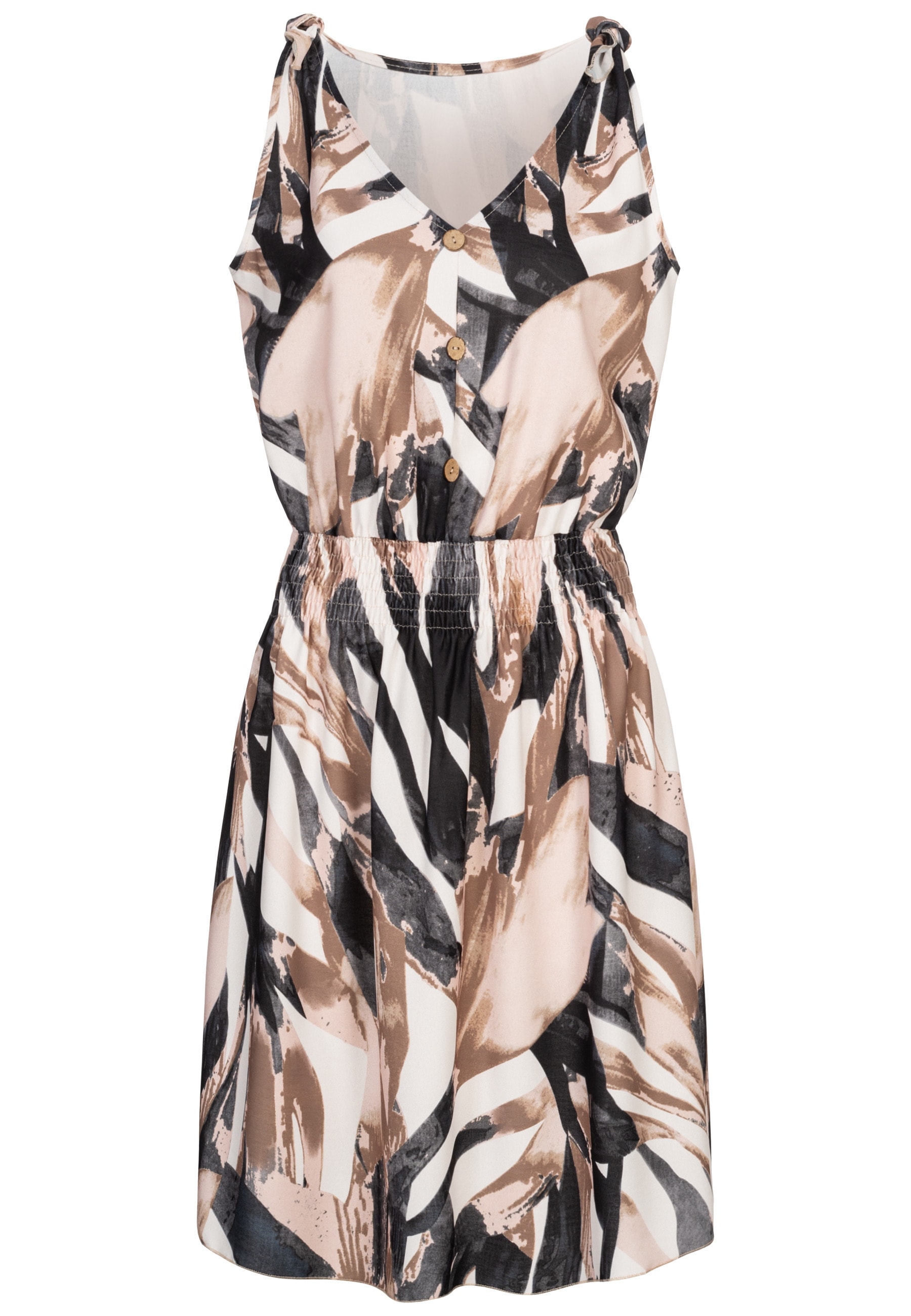 CLOUD 5IVE Shirtkleid "CLOUD 5IVE Dress with buttons and knot details abstr günstig online kaufen