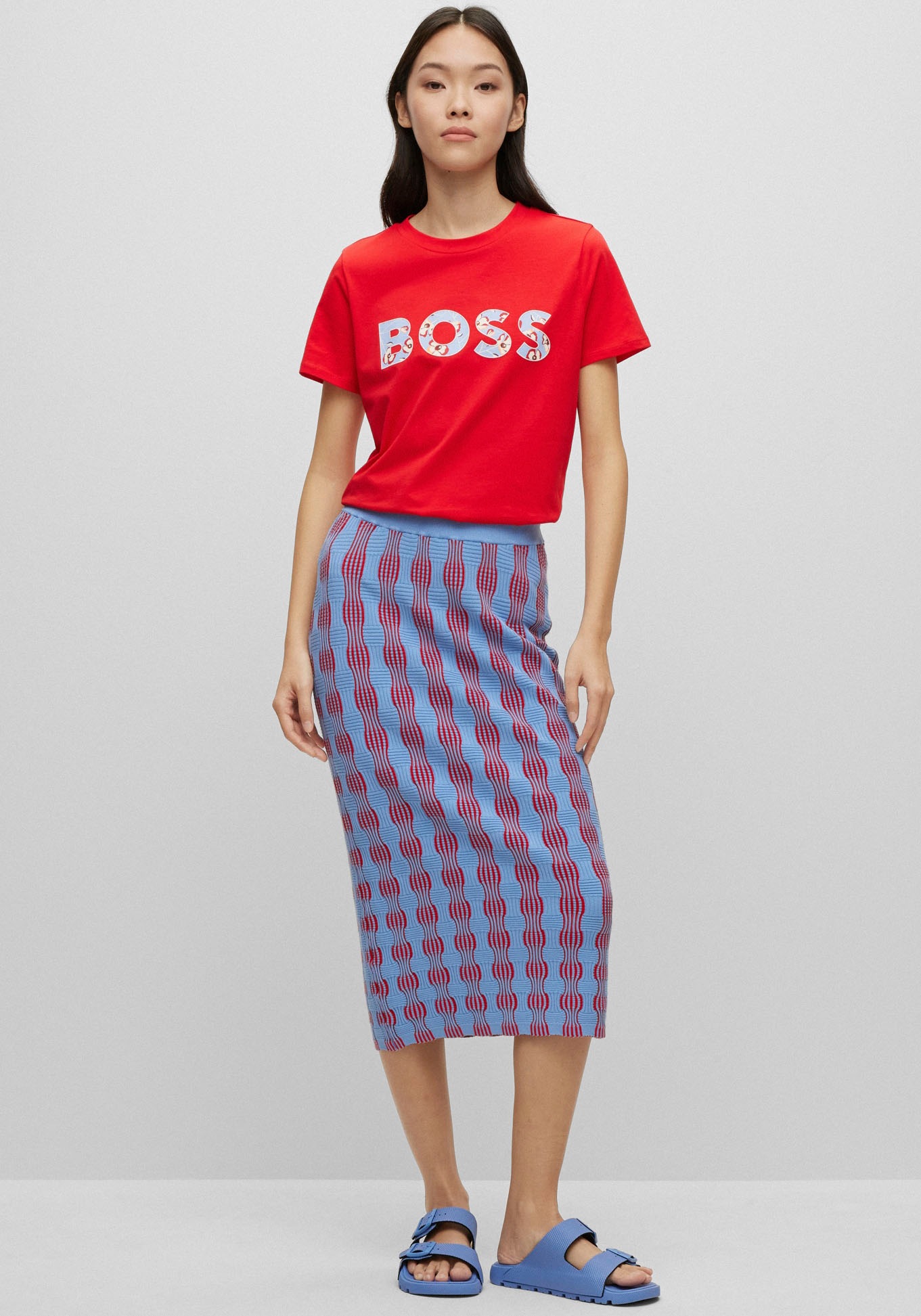 BOSS ORANGE T-Shirt, mit Logo-Frontprint kaufen | BAUR