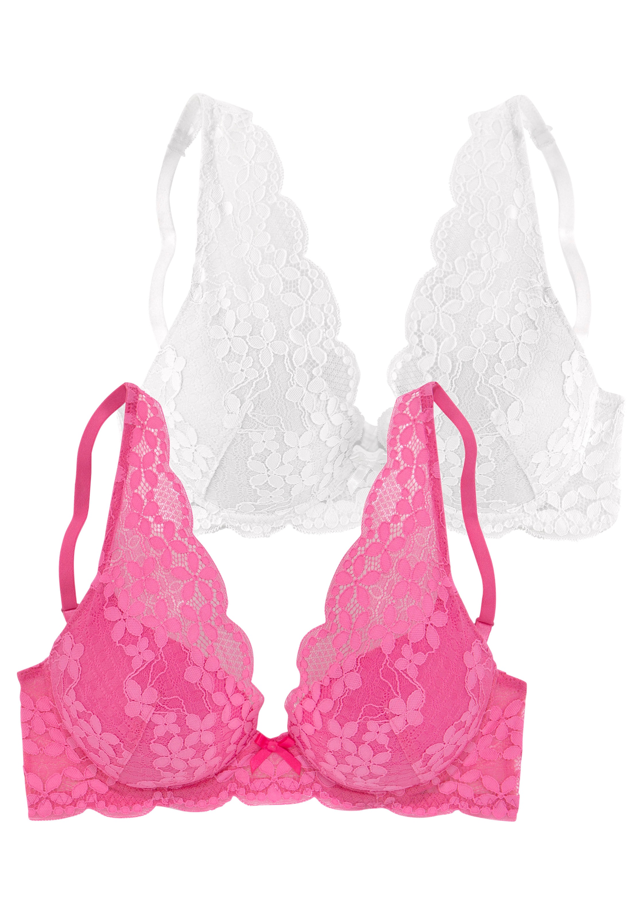 petite fleur Push-up-BH (Packung, 2 Stück) in High Apex Schnittform, Dessou günstig online kaufen