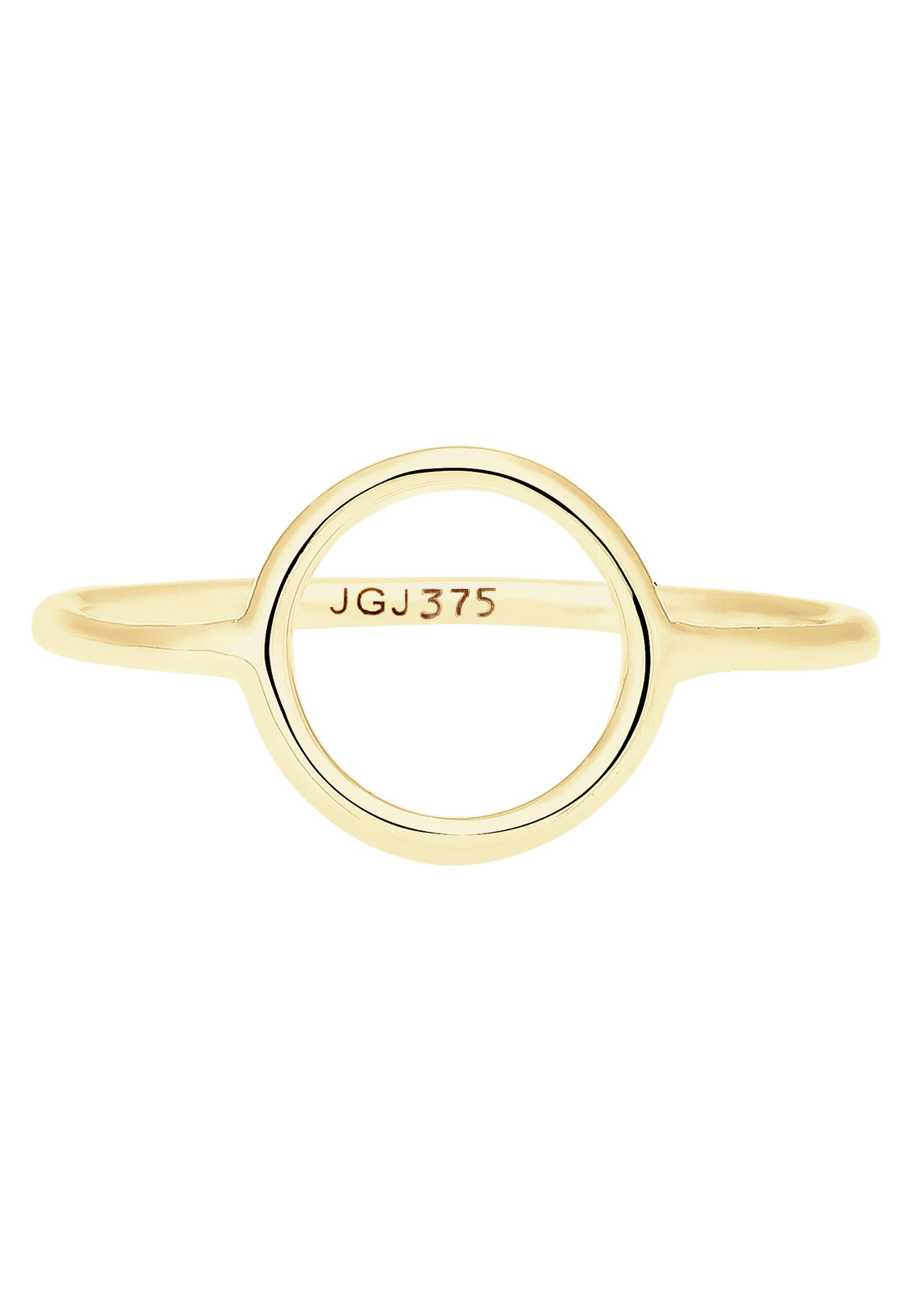 Elli Premium Fingerring »Geo Trend Look Kreis Statement 375 Gelbgold«