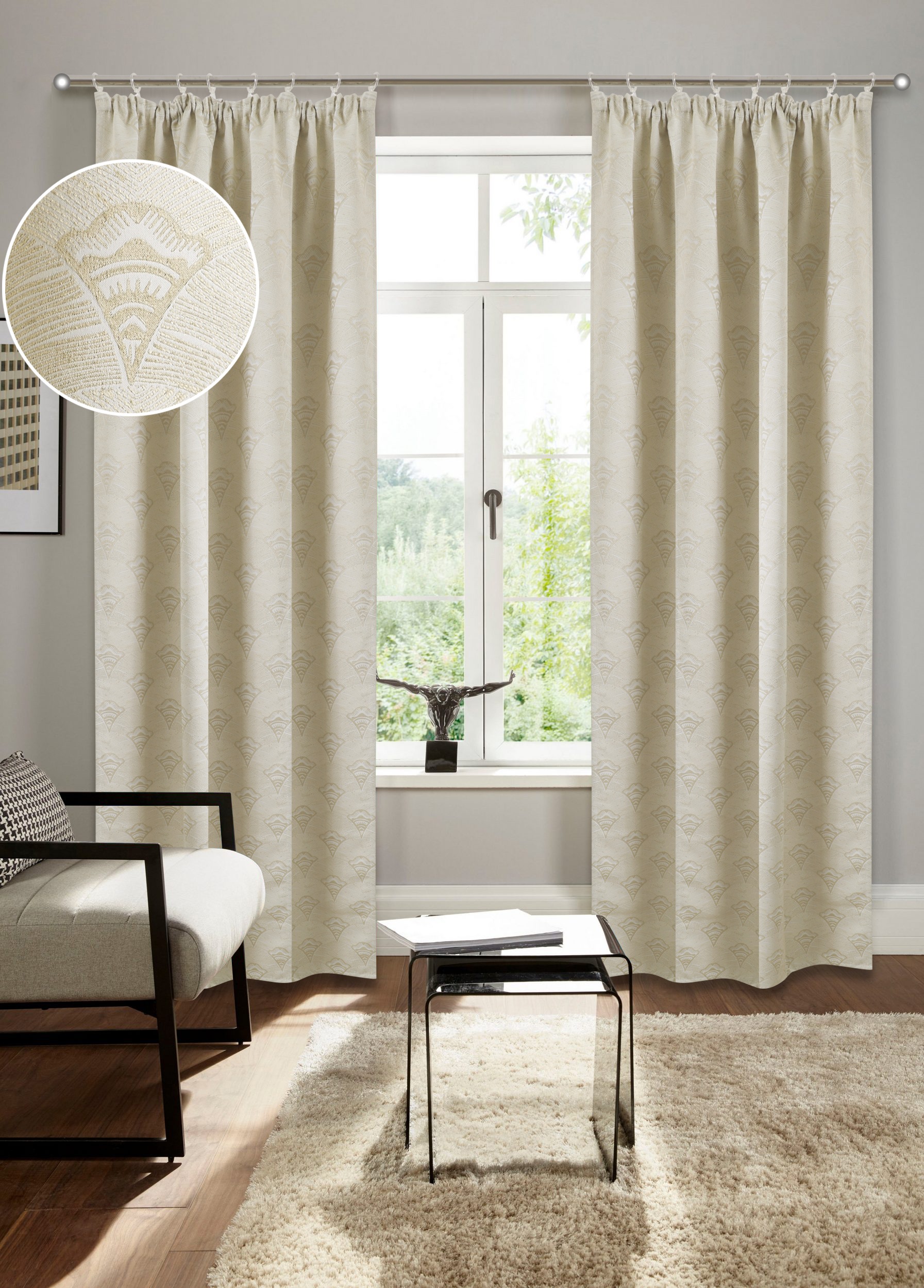 Bruno Banani Verdunkelungsvorhang "Alessio" Kräuselband 1 Stk. tlg. Elegant günstig online kaufen