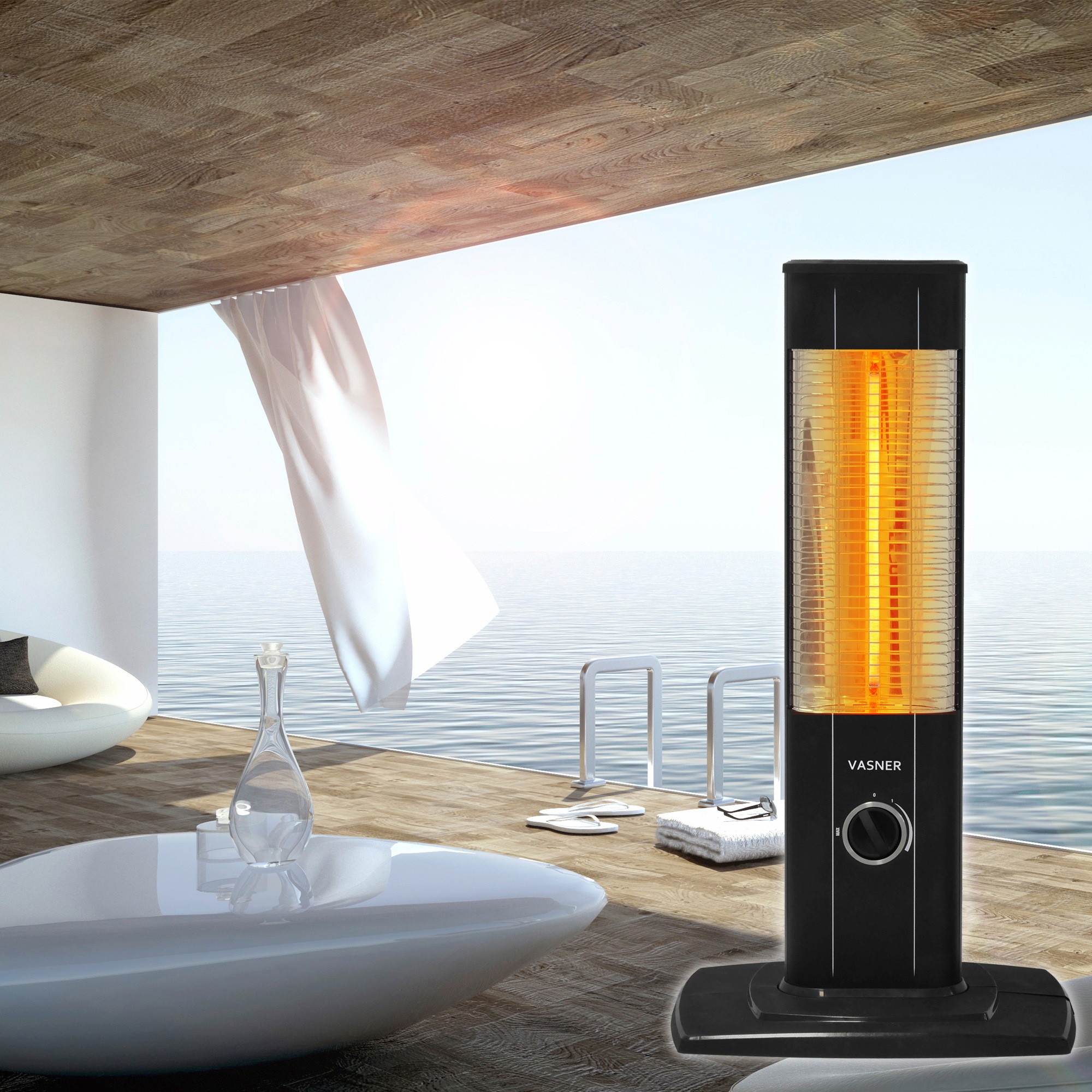 Vasner Heizstrahler "Standgerät schwarz, StandLine Mini 15" 1.500 W mit Tra günstig online kaufen