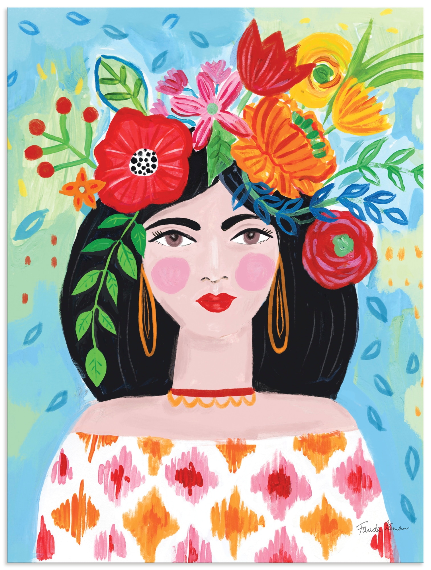 Artland Wandbild "Boho Girl I" Bilder von Frauen 1 Stk. tlg. als Alubild, Leinwandbild, Poster, Wandaufkleber in verschied. Größen
