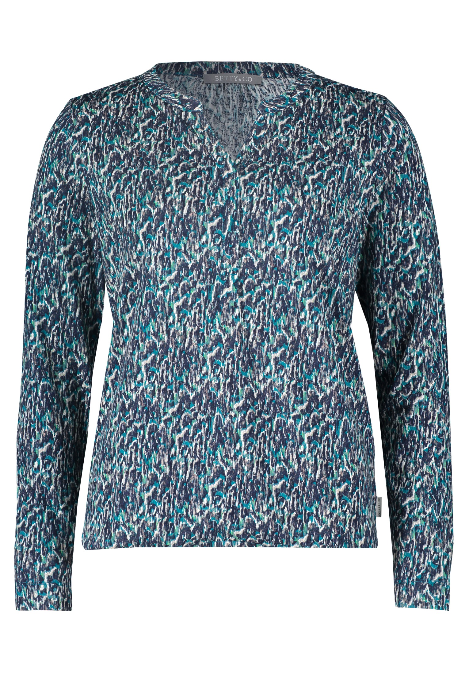 Betty&Co Kurzarmshirt "Betty & Co Damen Casual-Shirt mit verdeckter Verschl günstig online kaufen